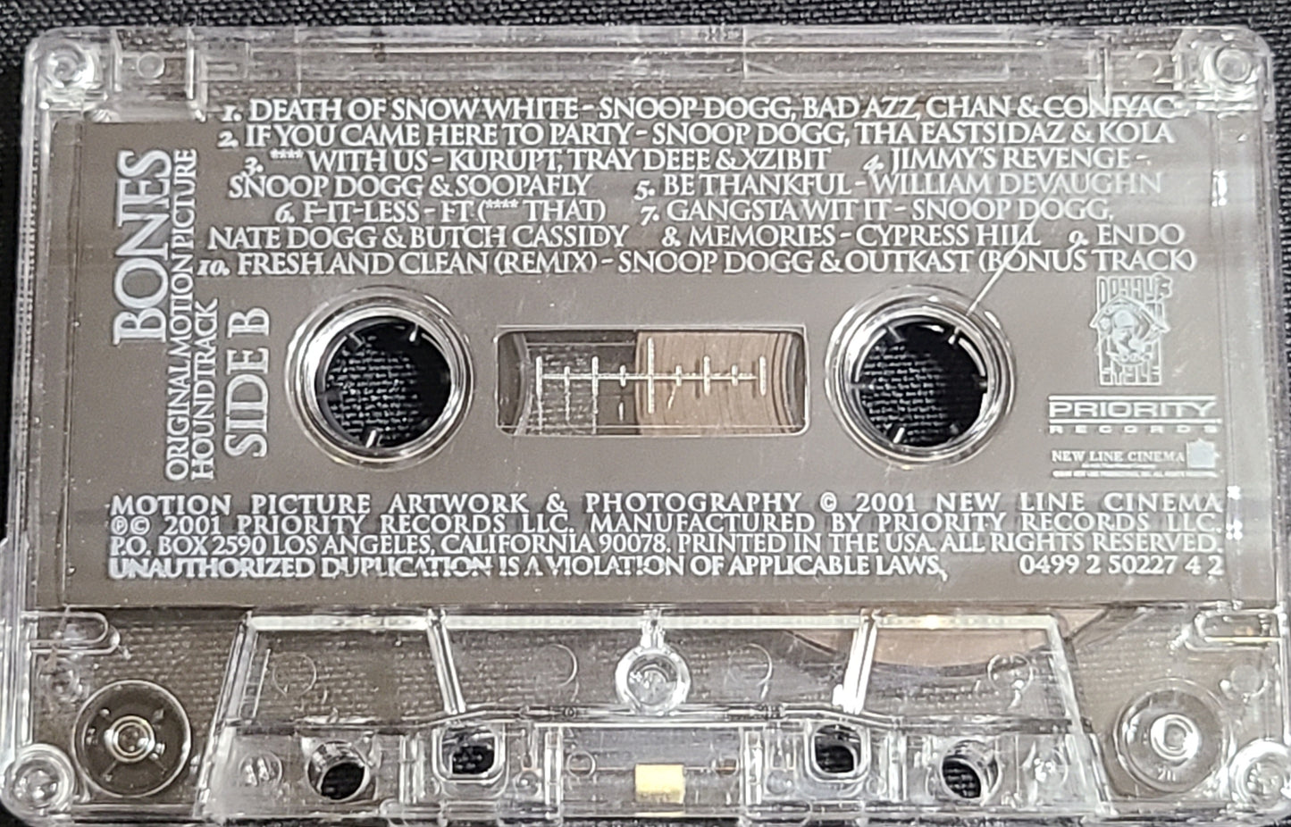 Bones Soundtrack Cassette Tape Snoop Dogg Rare Priority Records