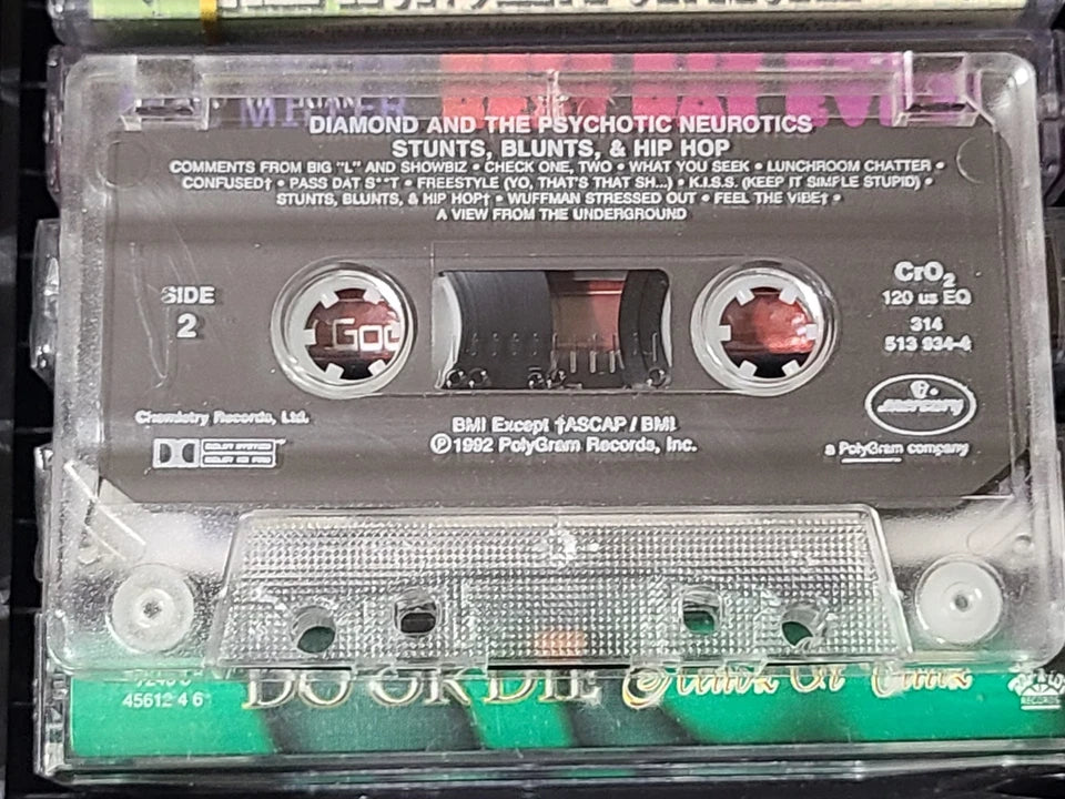 Diamond & Psychotic Neurotics - Stunts Blunts & Hip Hop Cassette Rare HTF OOP
