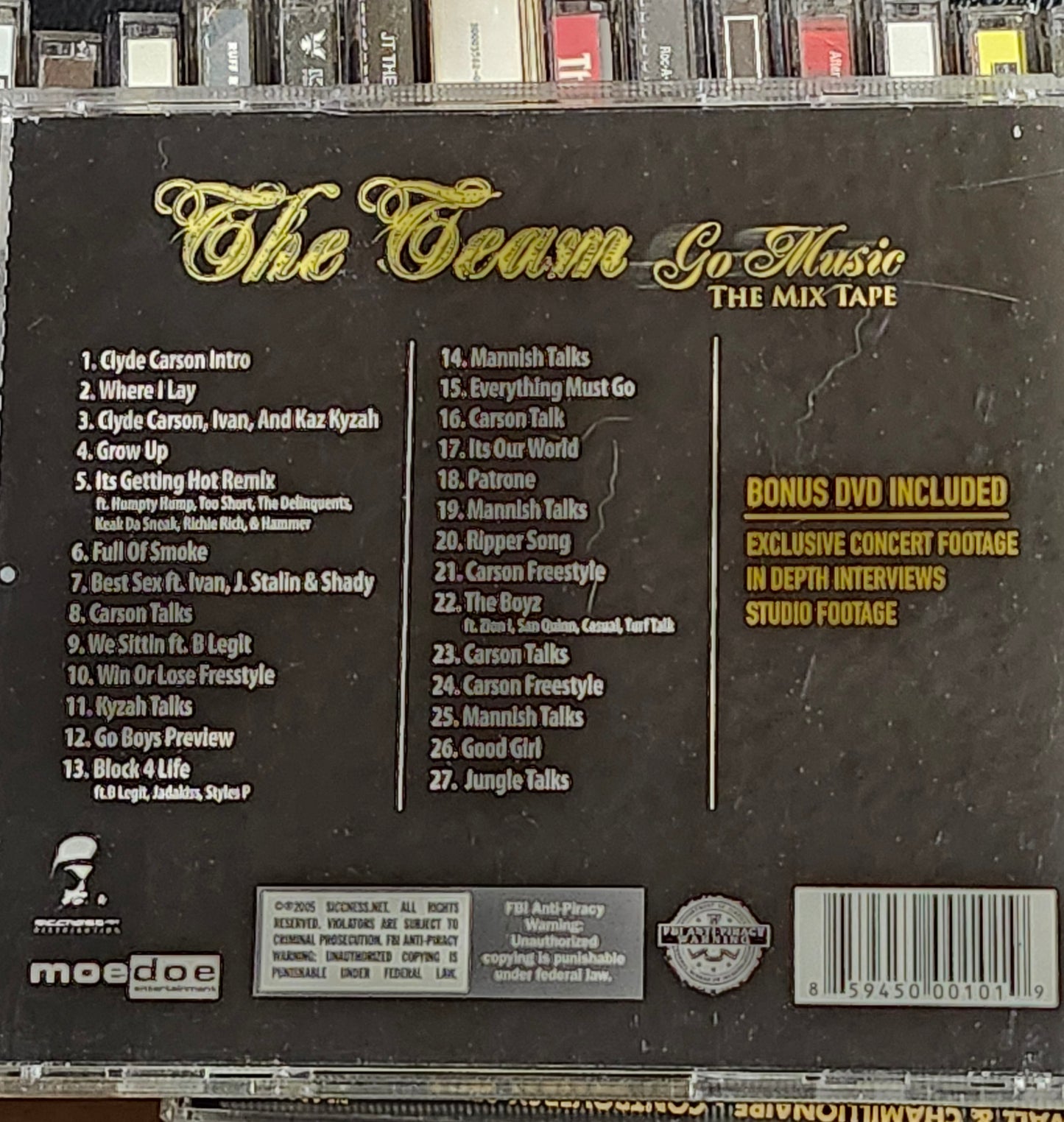 The Team Go Music CD San Quinn Keak Hammer Delinquents Too Short Zion I Casual