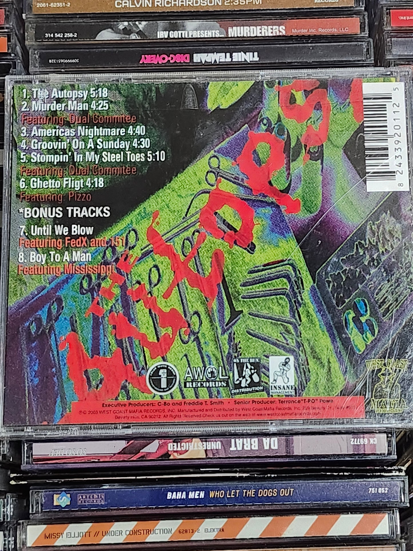 C-Bo The Autopsy CD New Sealed Fed-X Rare HTF OOP AWOL Sacramento Norcal Rap