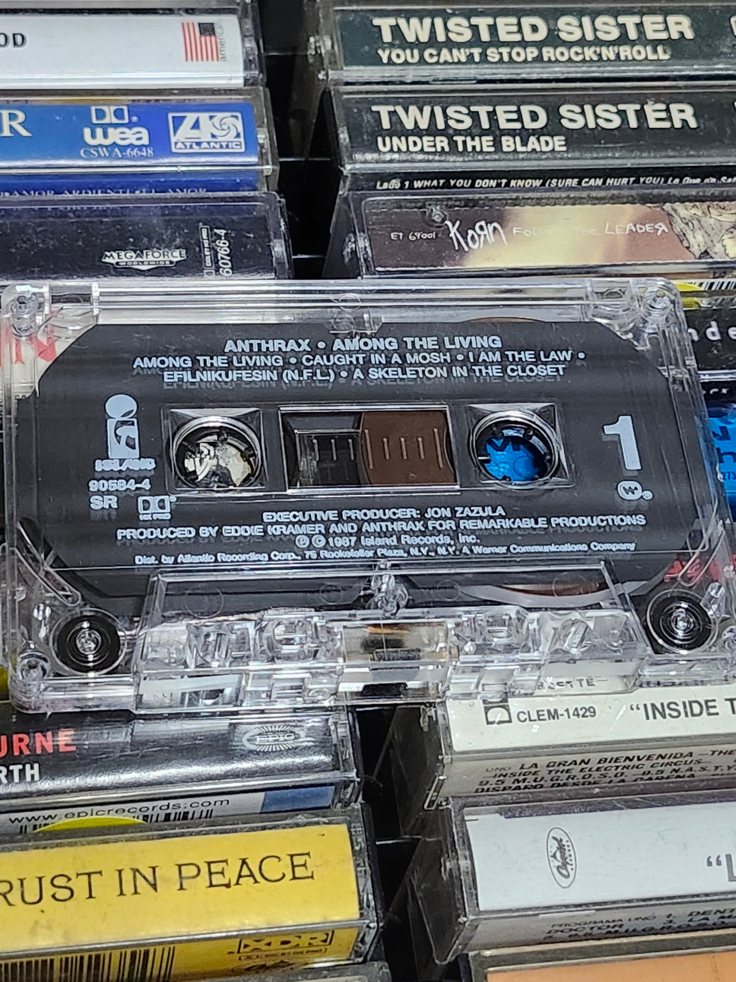 Anthrax Among the Living Album Cassette Metal