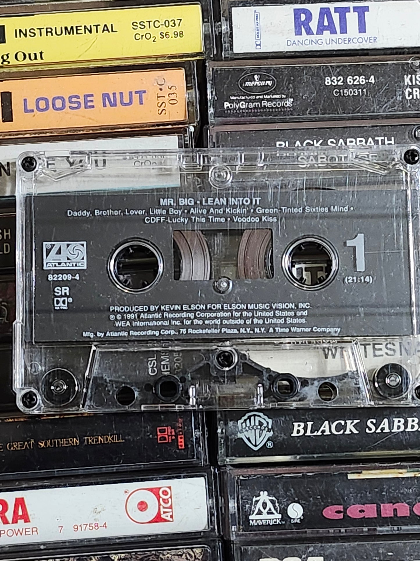 Mr. Big Lean into It Cassette Tape Billy Sheehan