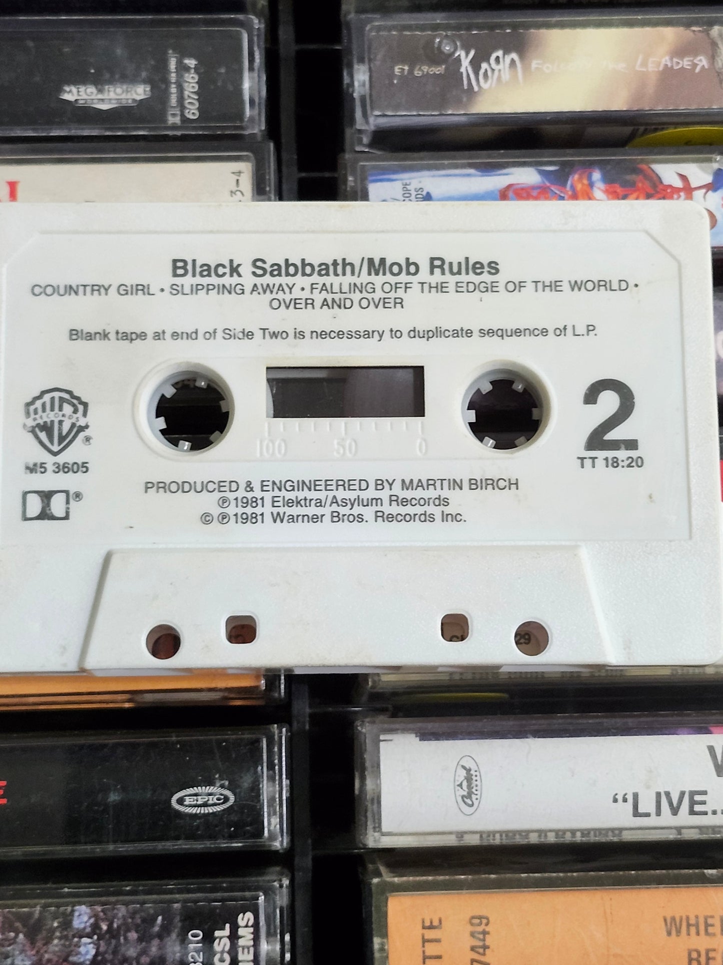 Black Sabbath - Mob Rules Cassette Tape 1981 Ozzy Osbourne