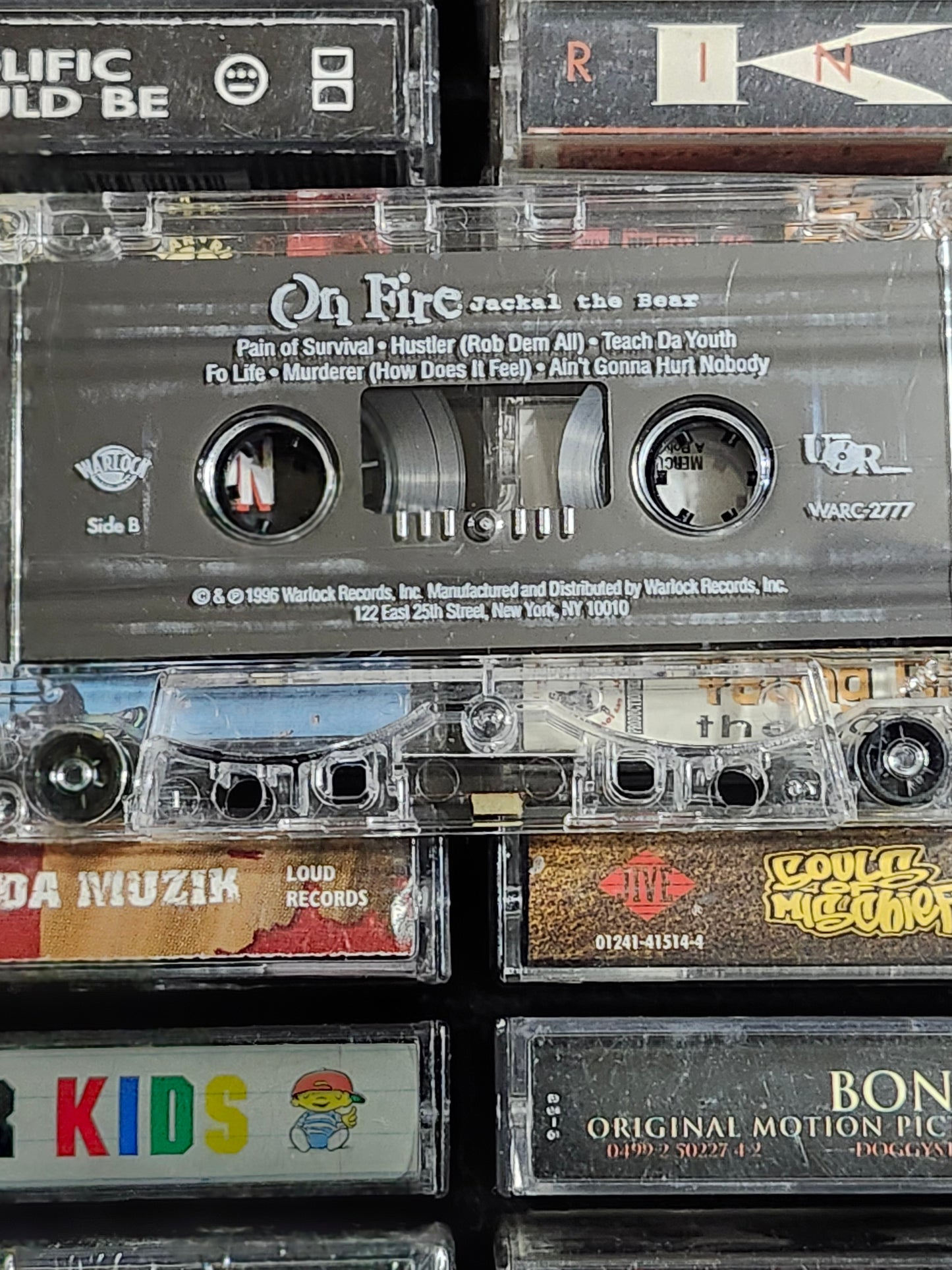 Jackal The Bear - On Fire Cassette Tape Rap Hip Hop Rare HTF OOP