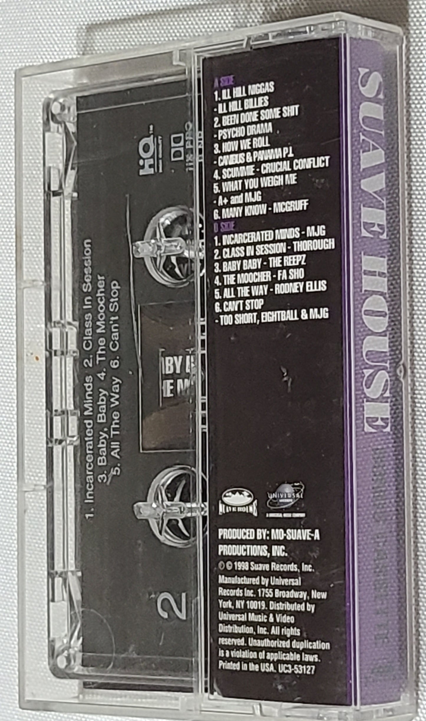 Suave House Bonus Cassette Tape Canibus MJG Eightball Too $hort