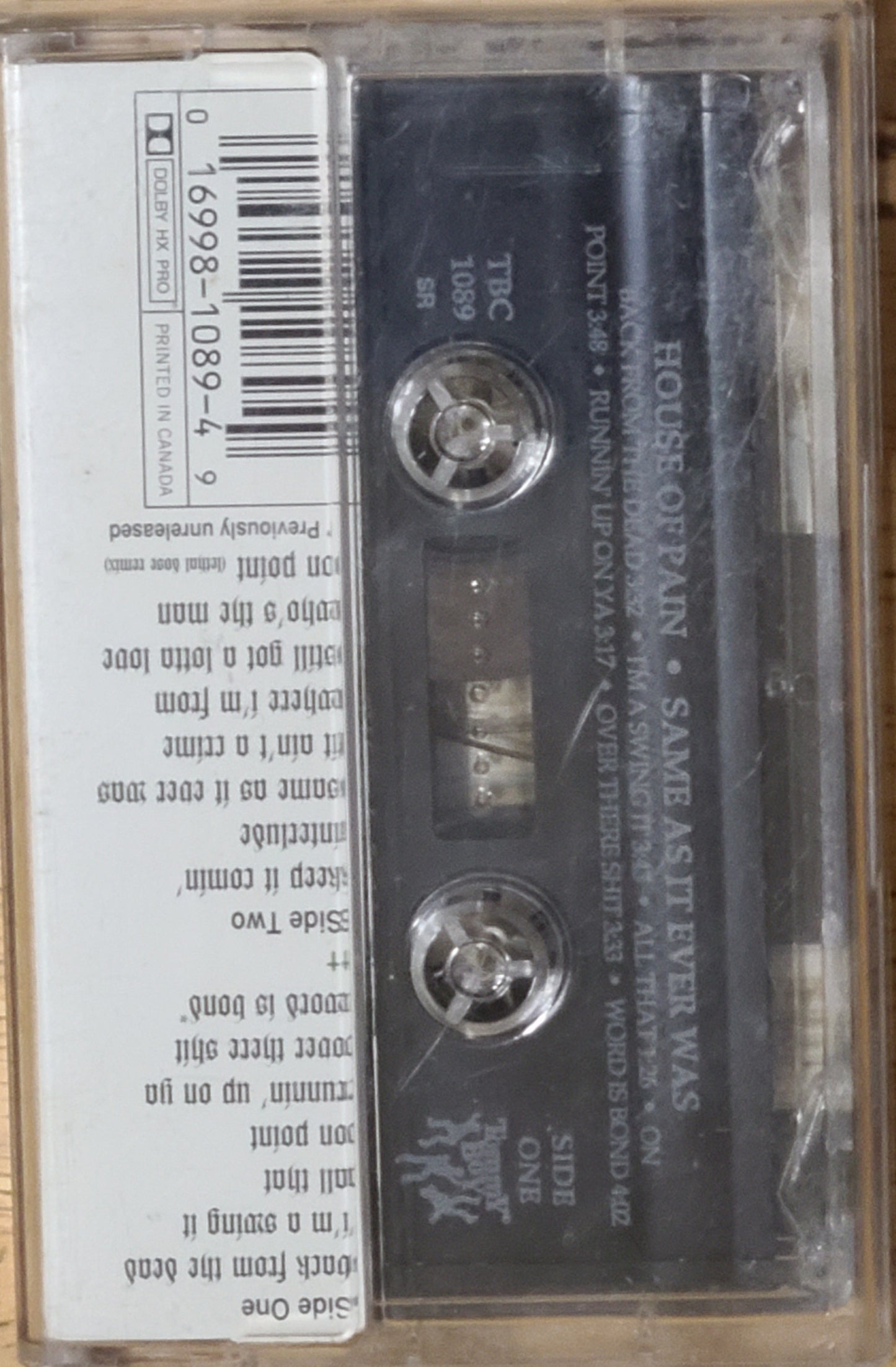 House Of Pain Same As It Ever Was Cassette Tape