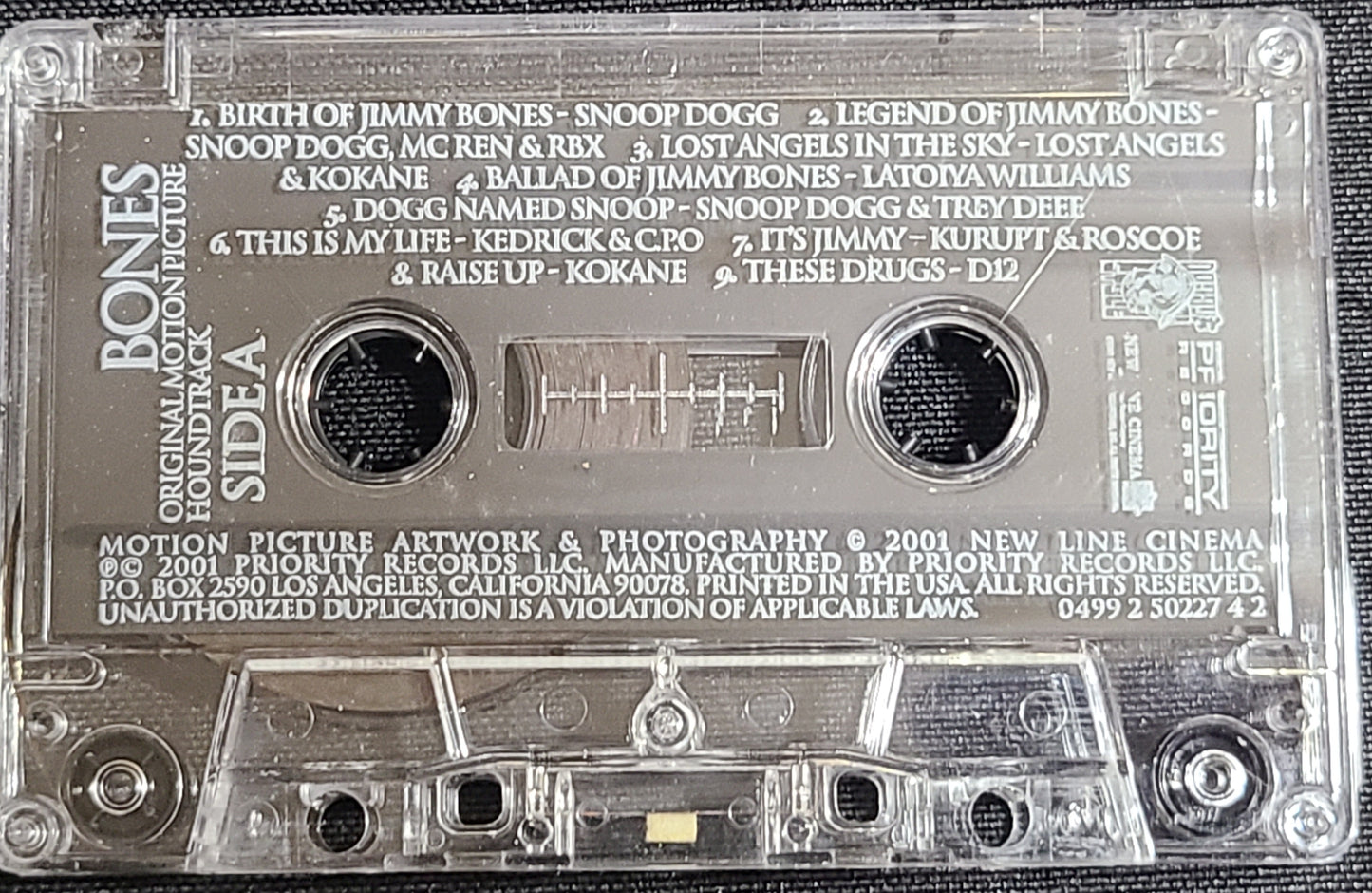 Bones Soundtrack Cassette Tape Snoop Dogg Rare Priority Records