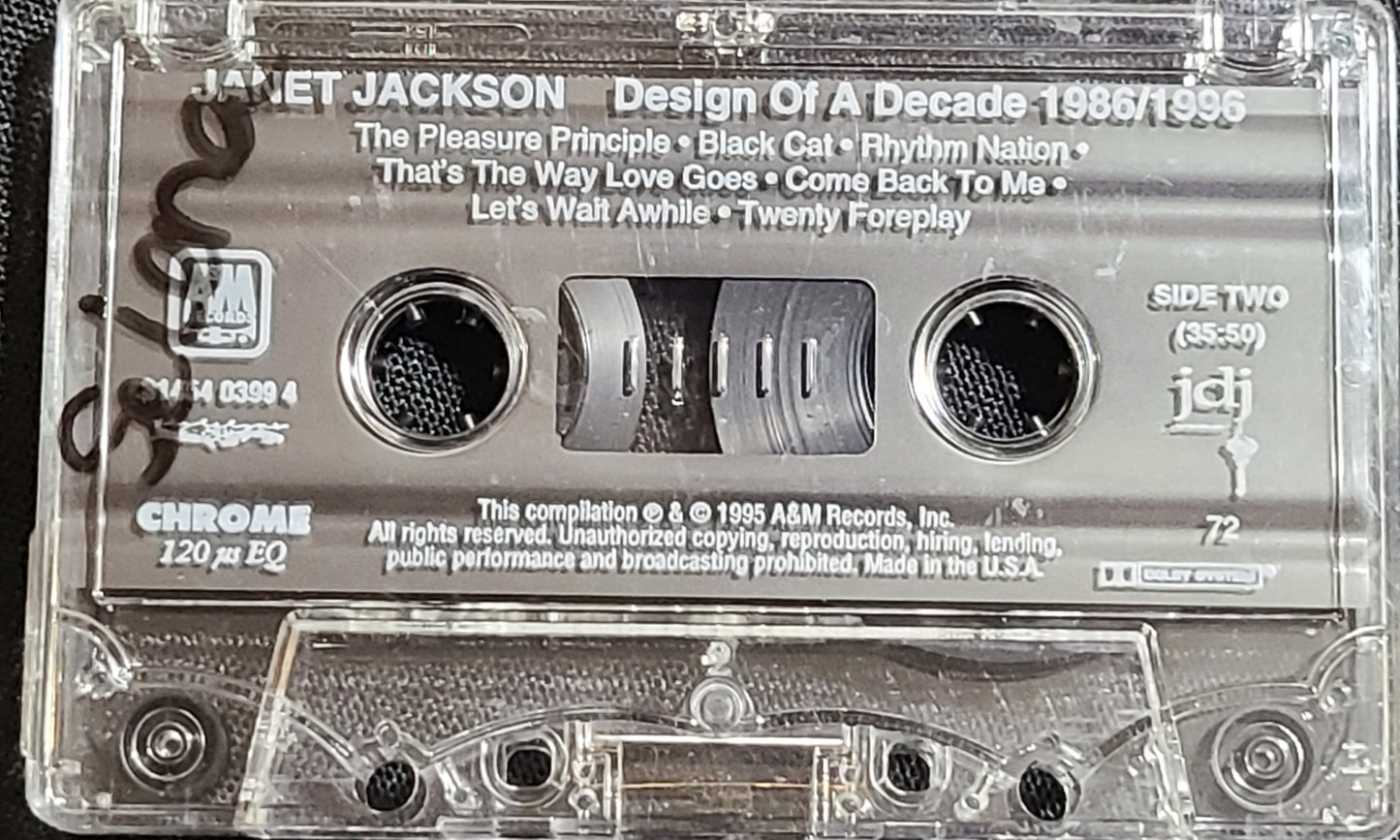 Janet Jackson Design Of A Decade Cassette Tape Album RB Pop Slow Jams