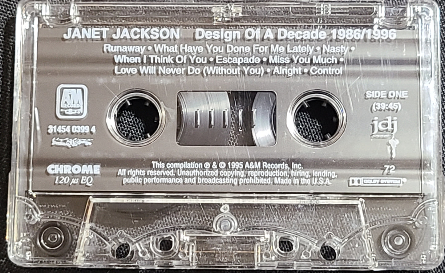 Janet Jackson Design Of A Decade Cassette Tape Album RB Pop Slow Jams