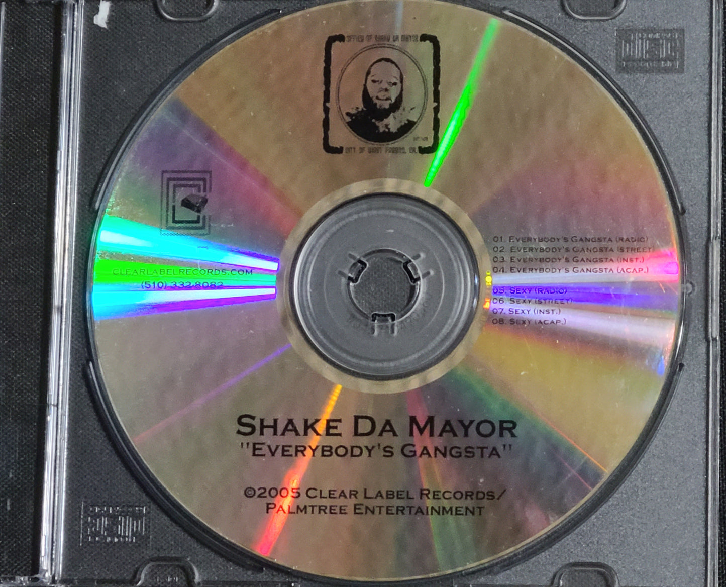 Shake Da Mayor Everybody's Gangsta CD CDr Single Fresno Rap HTF Rare OOP
