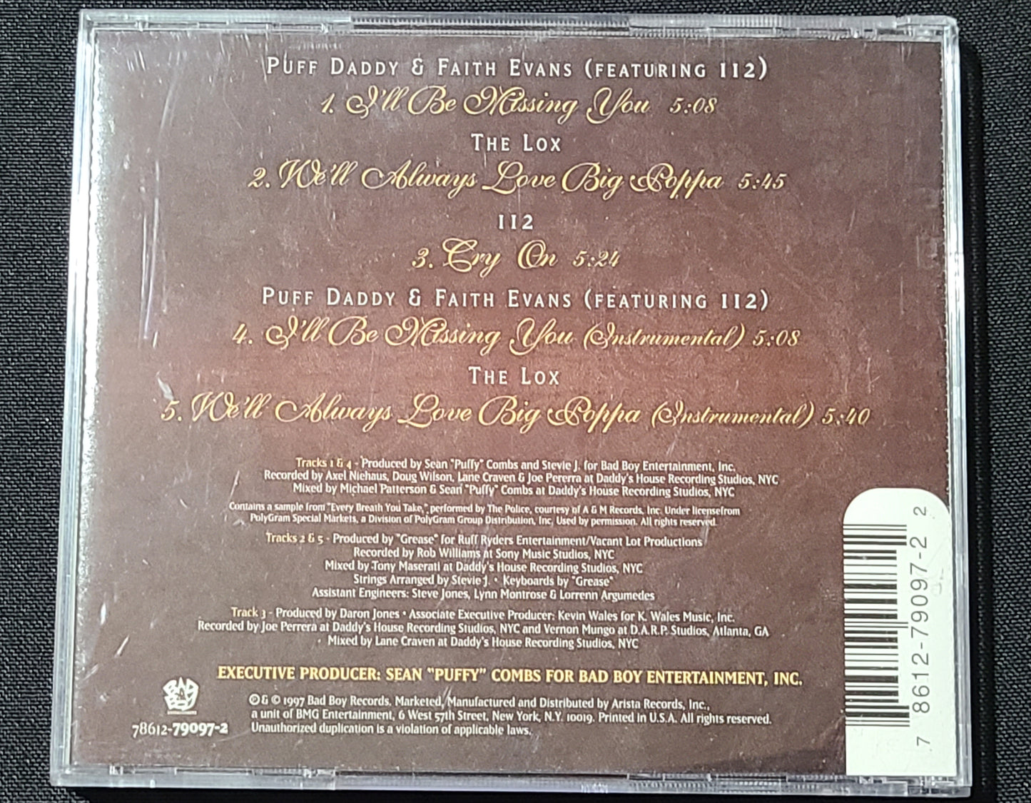 Notorious B.I.G. Tribute CD Biggie Bad Boy