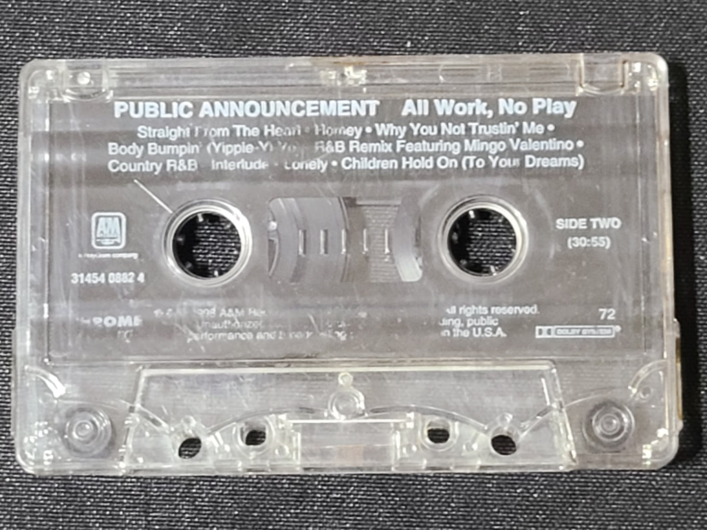 Public Announcement All Work No Play Cassette