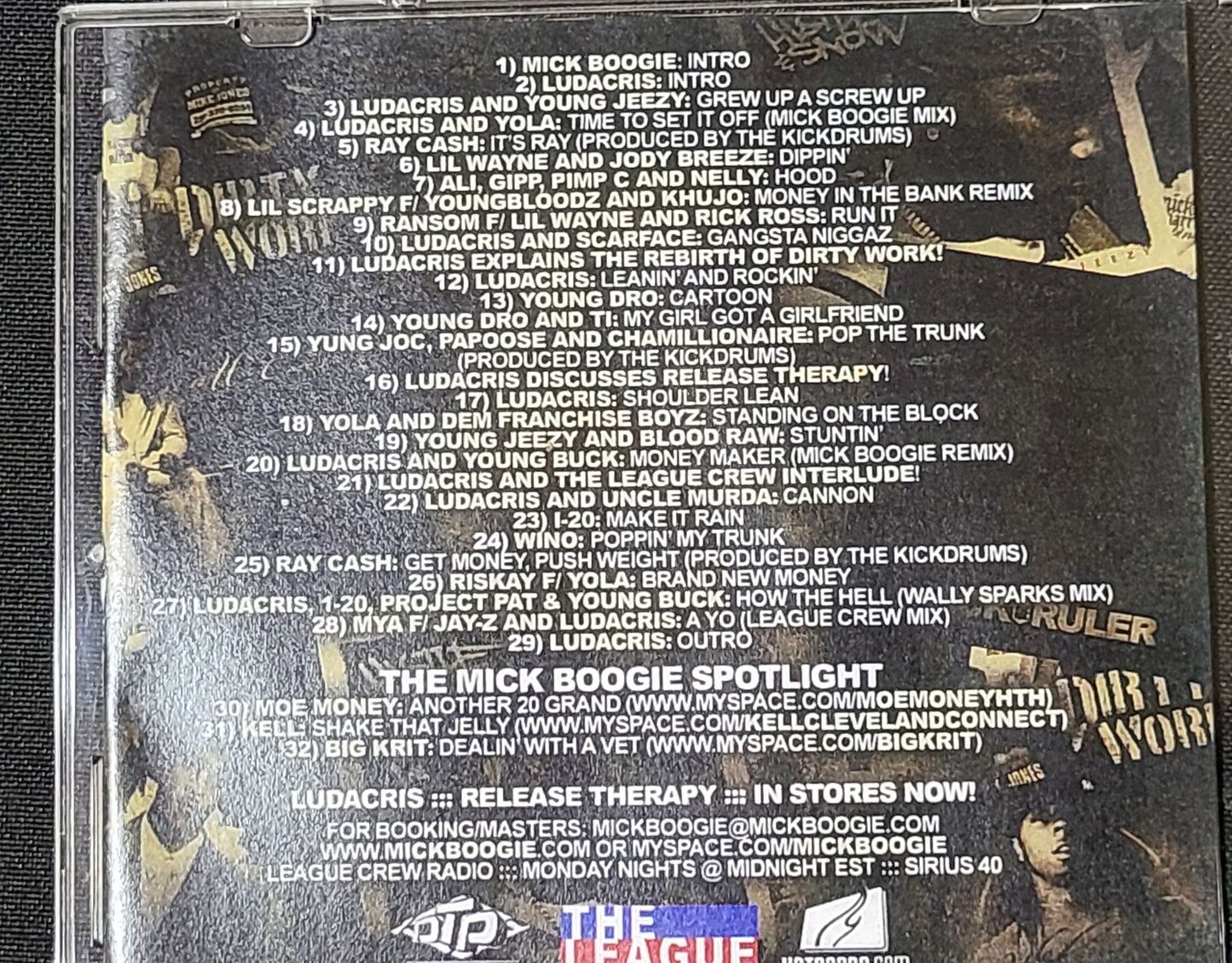 Ludacris Mick Boogie Dirty Work 12 CD Mixtape HTF OOP Rare