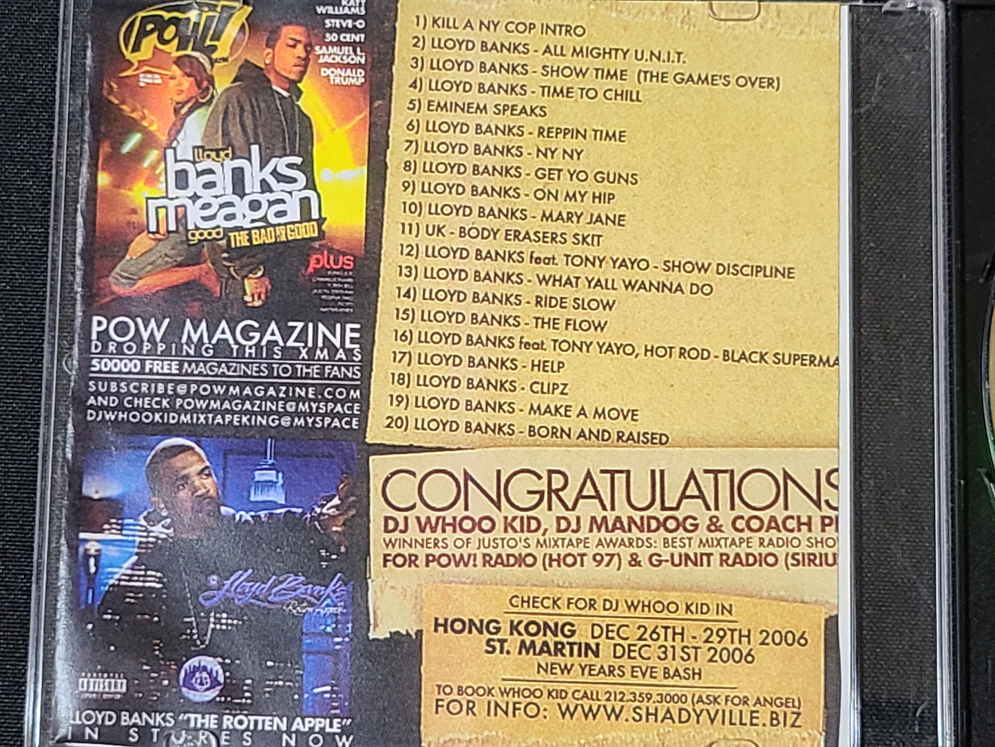 Llyod Banks DJ Whoo Kid Mo Money In The Bank CD Mixtape Rare HTF OOP