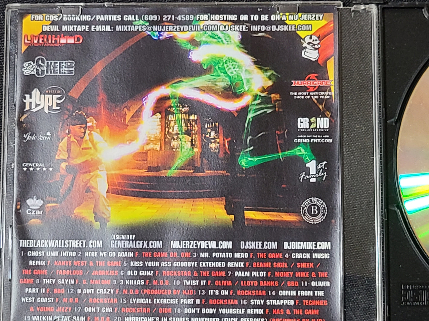 The Game Ghost Unit CD Mixtape Black Wall Street Rare HTF OOP