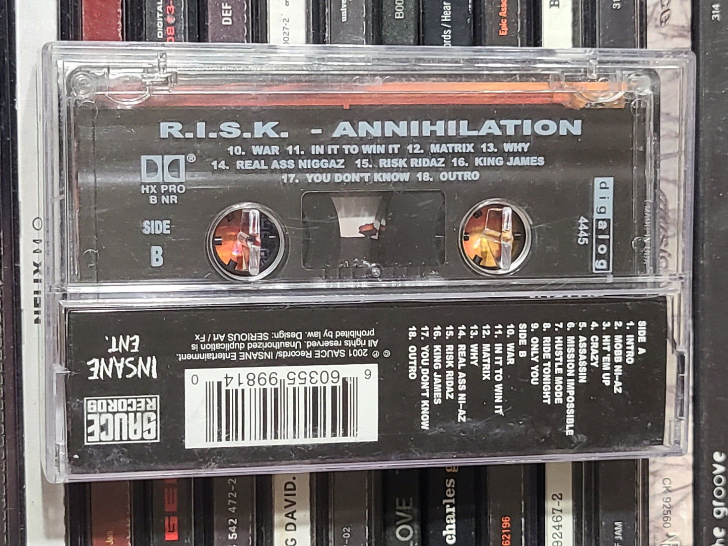 R.I.S.K. Annihilation 2001 Cassette Oakland Bay Area RISK Rare HTF OOP