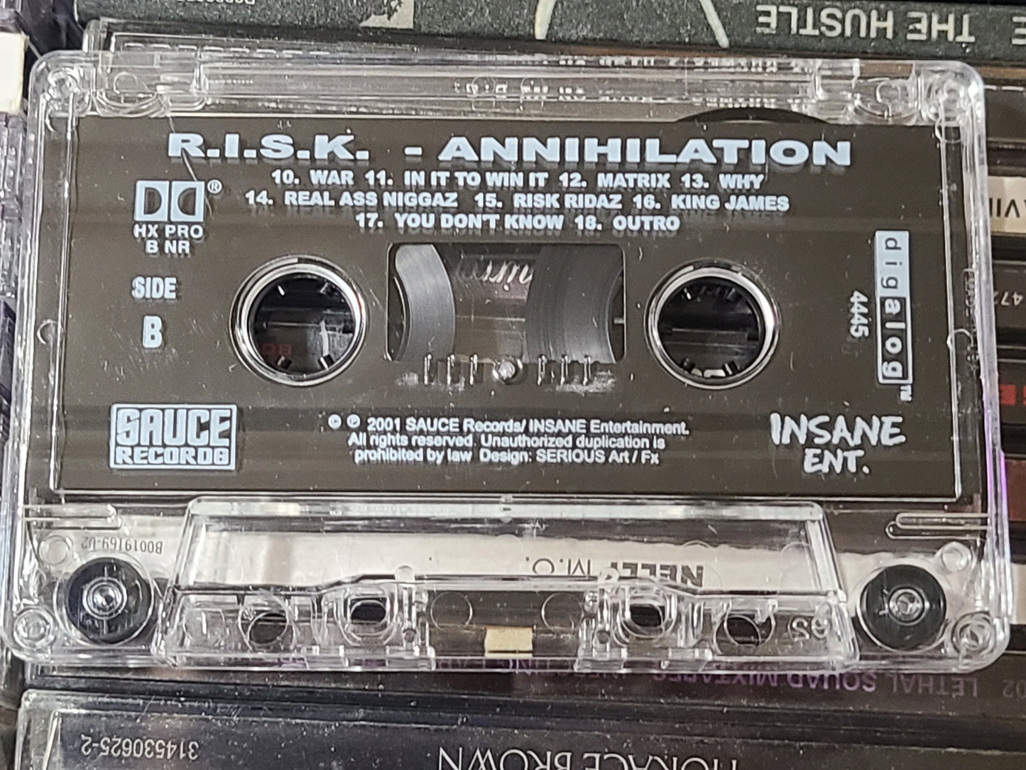 R.I.S.K. Annihilation 2001 Cassette Oakland Bay Area RISK Rare HTF OOP