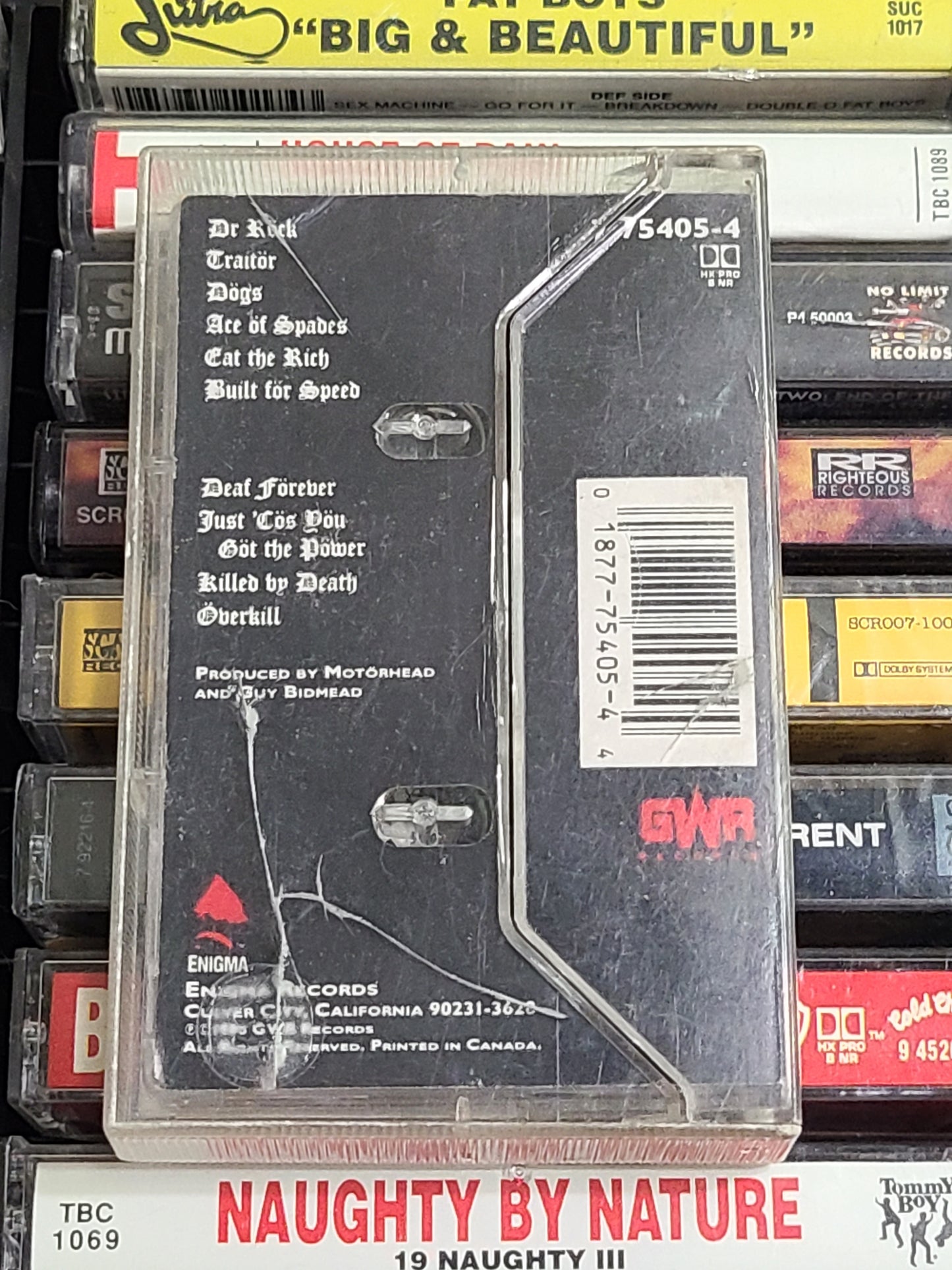 Motorhead No Sleep At All Cassette Tape