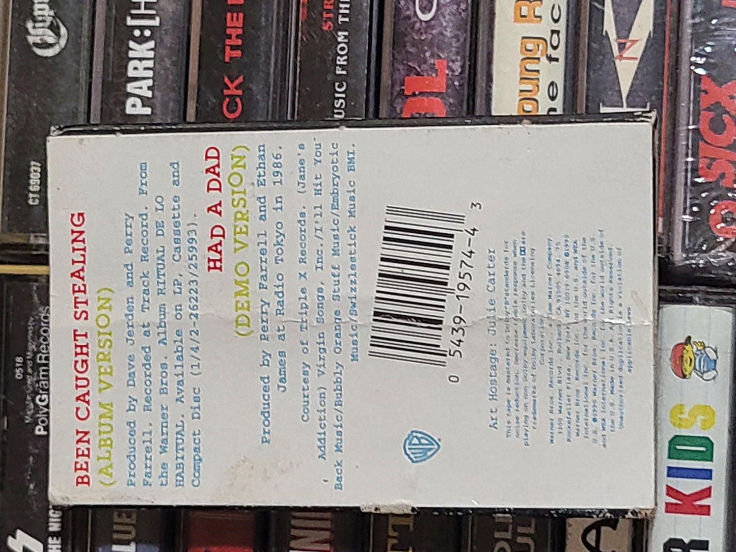 Jane's Addiction - Been Caught Stealing (Cassette) Single