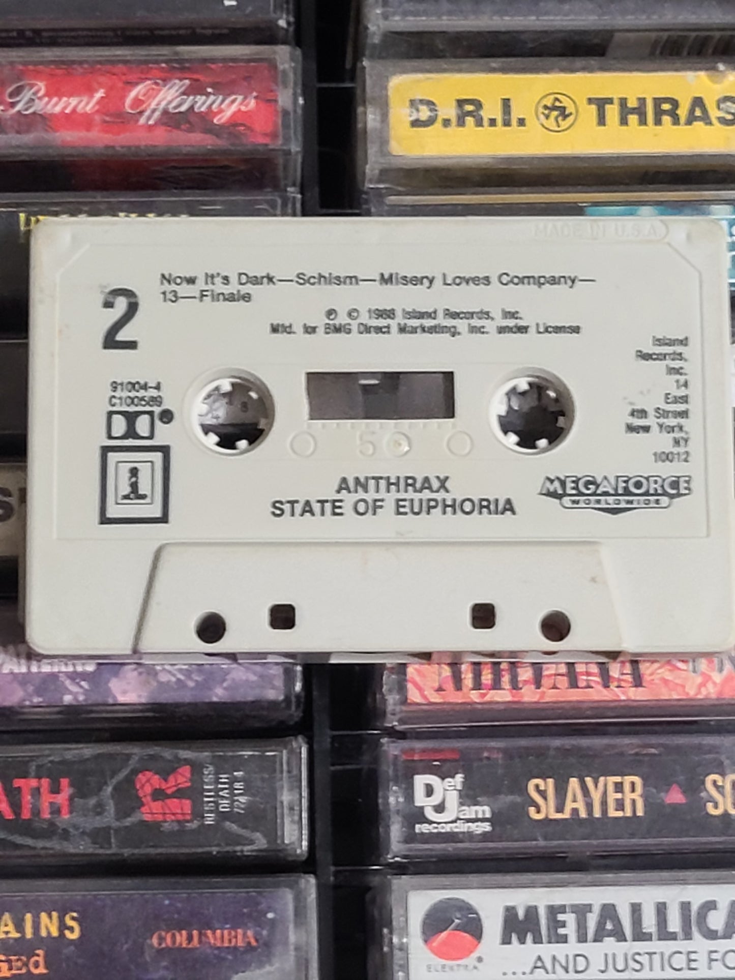 Anthrax State of Euphoria Cassette Tape