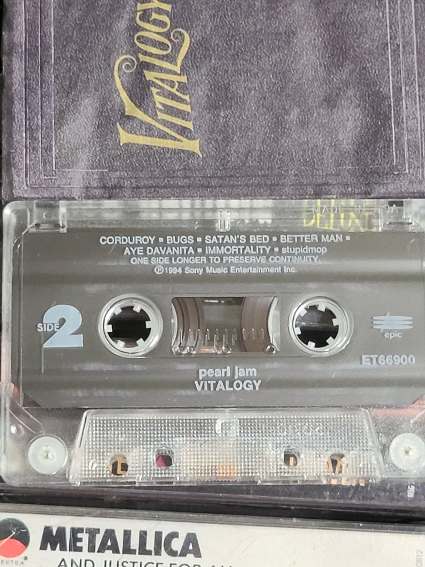 Pearl Jam Vitalogy Cassette Tape Grunge Rock