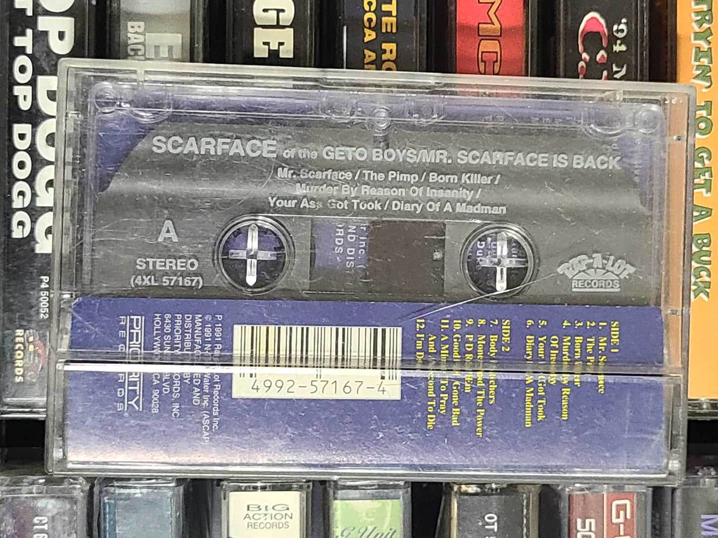 Scarface Mr. Scarface Is Back Cassette Tape Hip Hop Rap Geto Boys