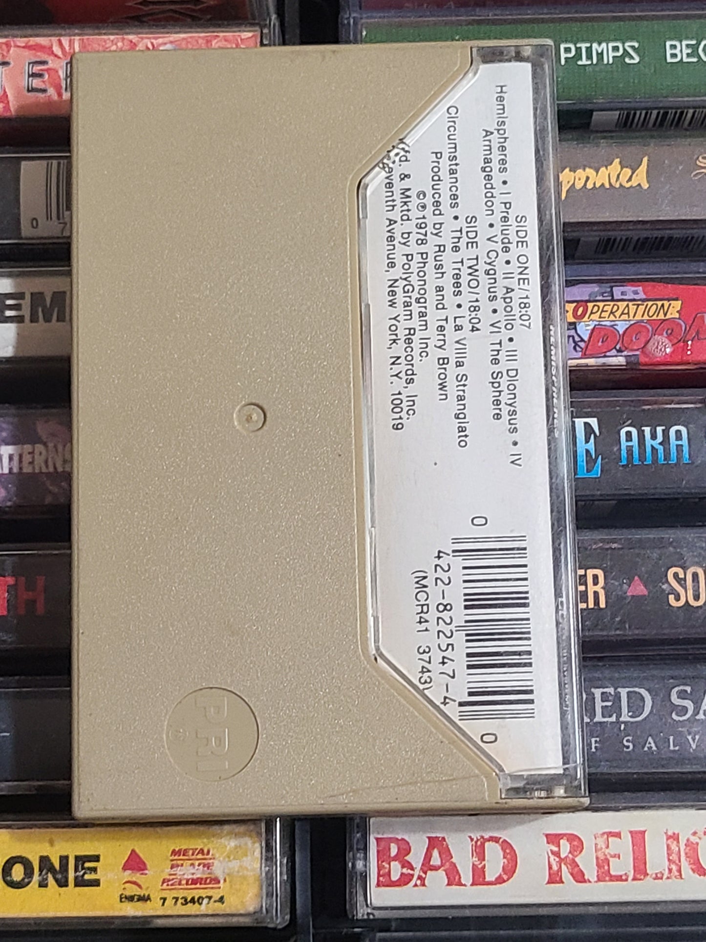 Rush Hemispheres Cassette