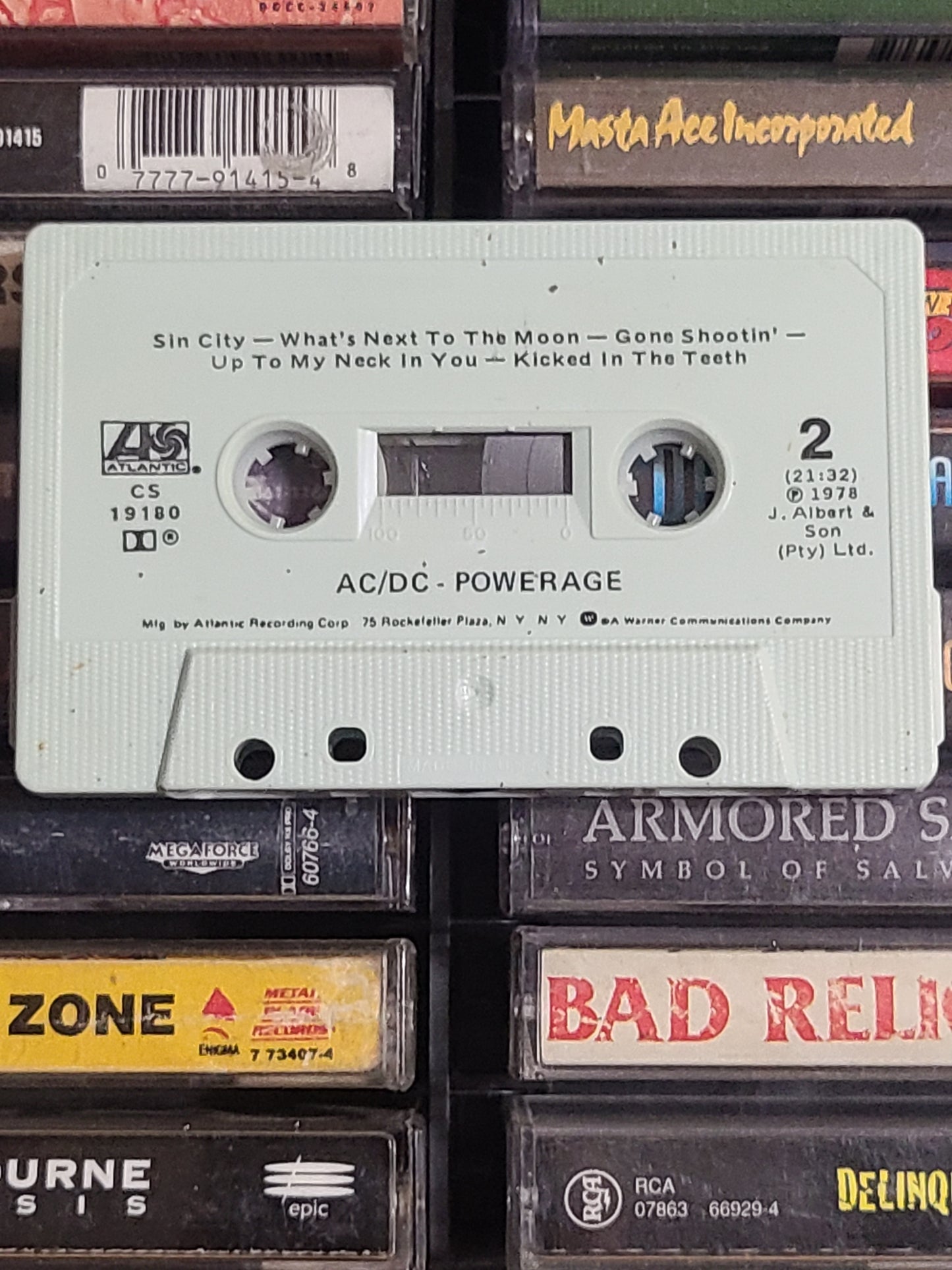 AC/DC Powerage Cassette Tape Metal