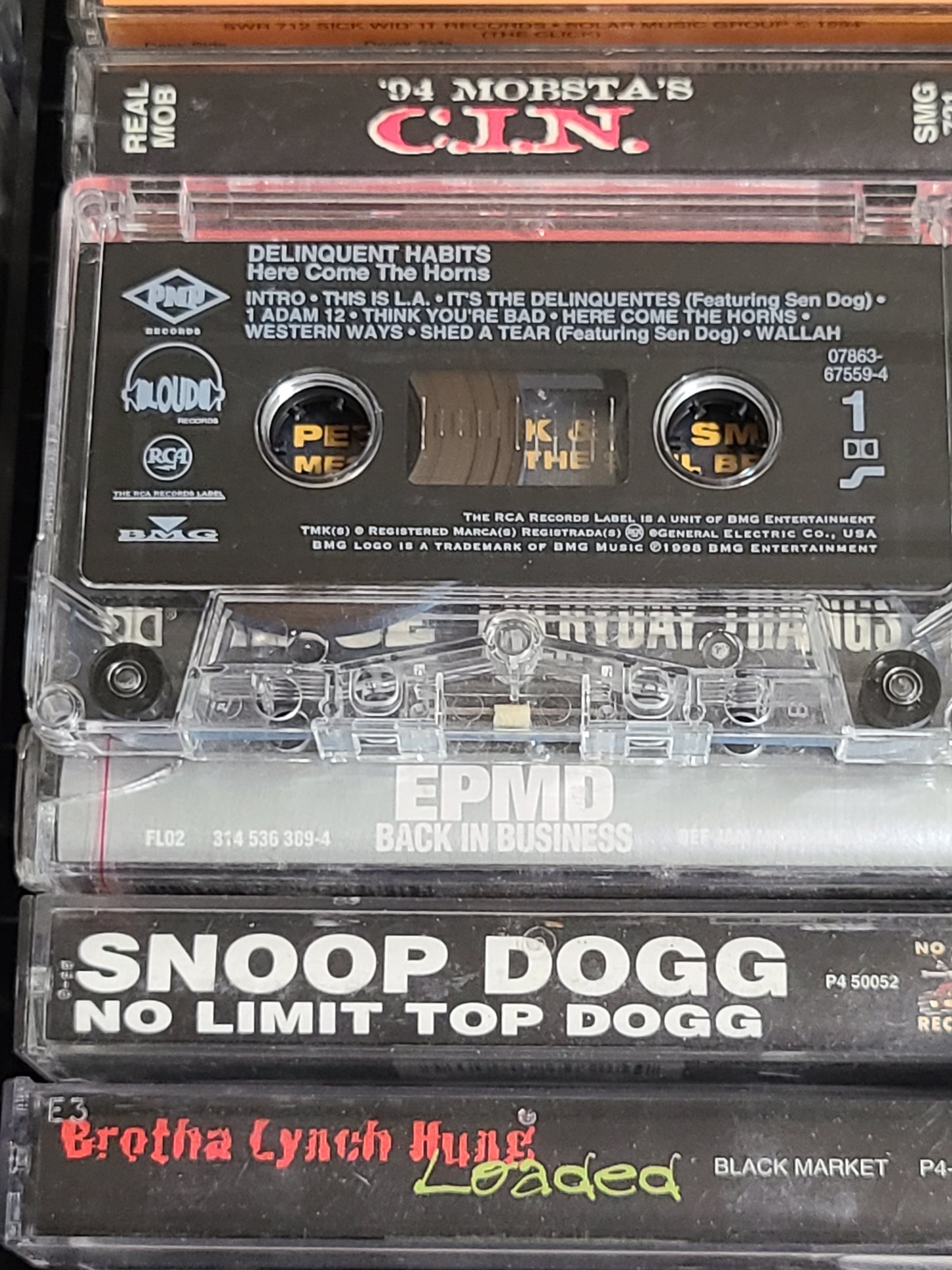 Delinquent Habits Here Come The Horns Cassette Big Pun Rap Rare HTF OOP Sen Dog