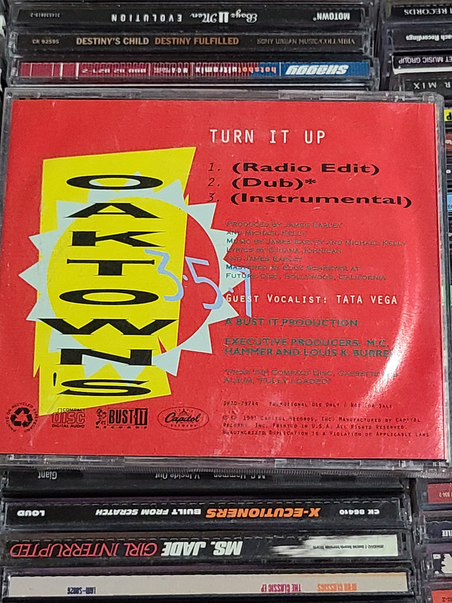 Oaktown's 357 : Turn It Up CD Single MC Hammer 3.5.7.