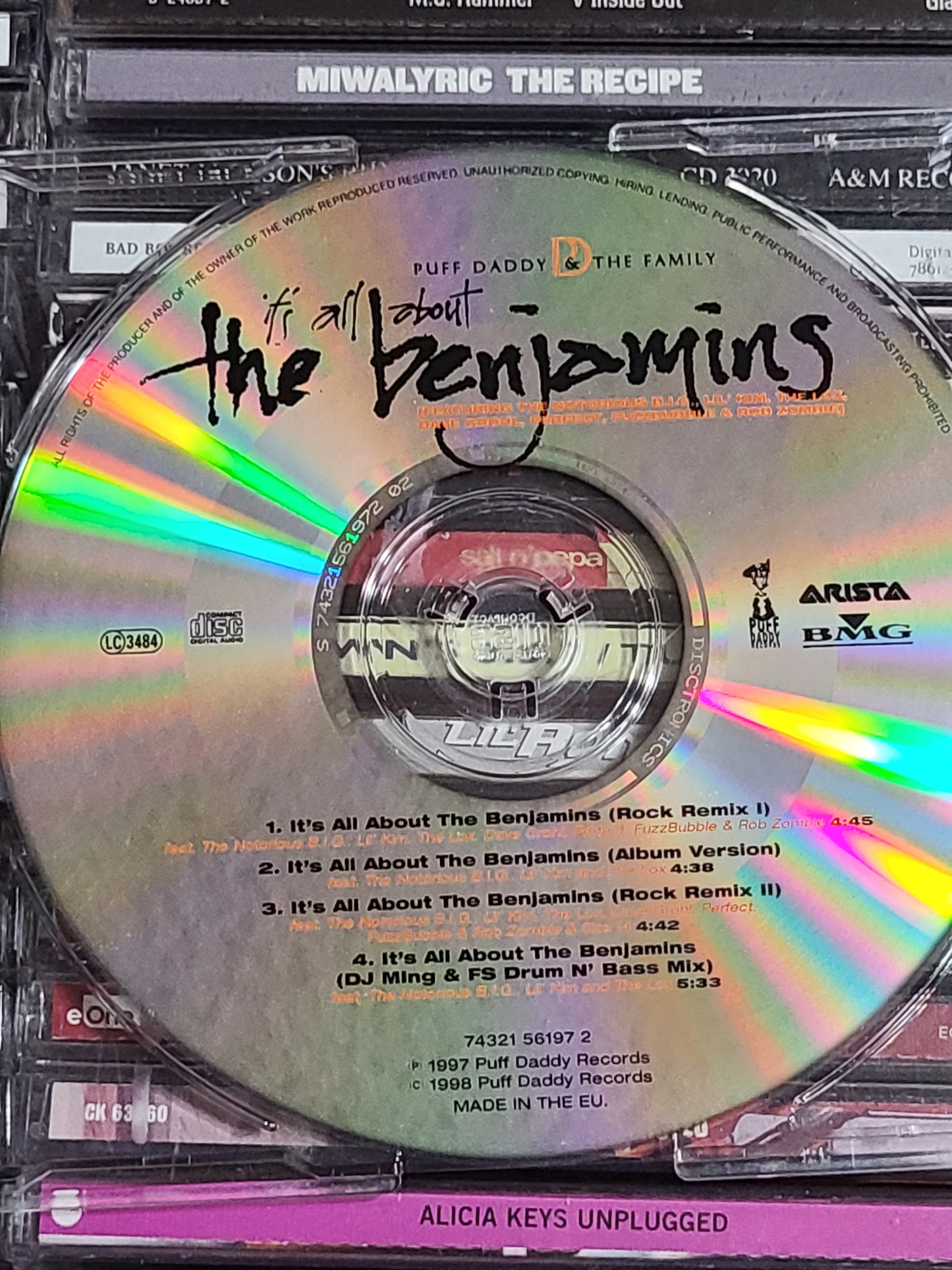Puff Daddy It's All About The Benjamins CD Lox Rob Zombie Lil Kim Notorious BIG