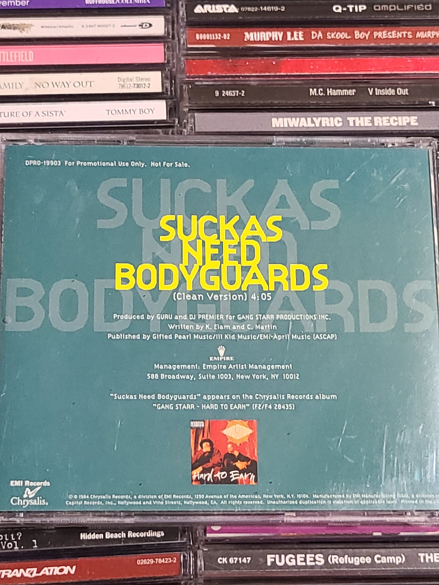 Gang Starr - Suckas Need Bodyguards CD Rare HTF OOP Guru DJ Premier