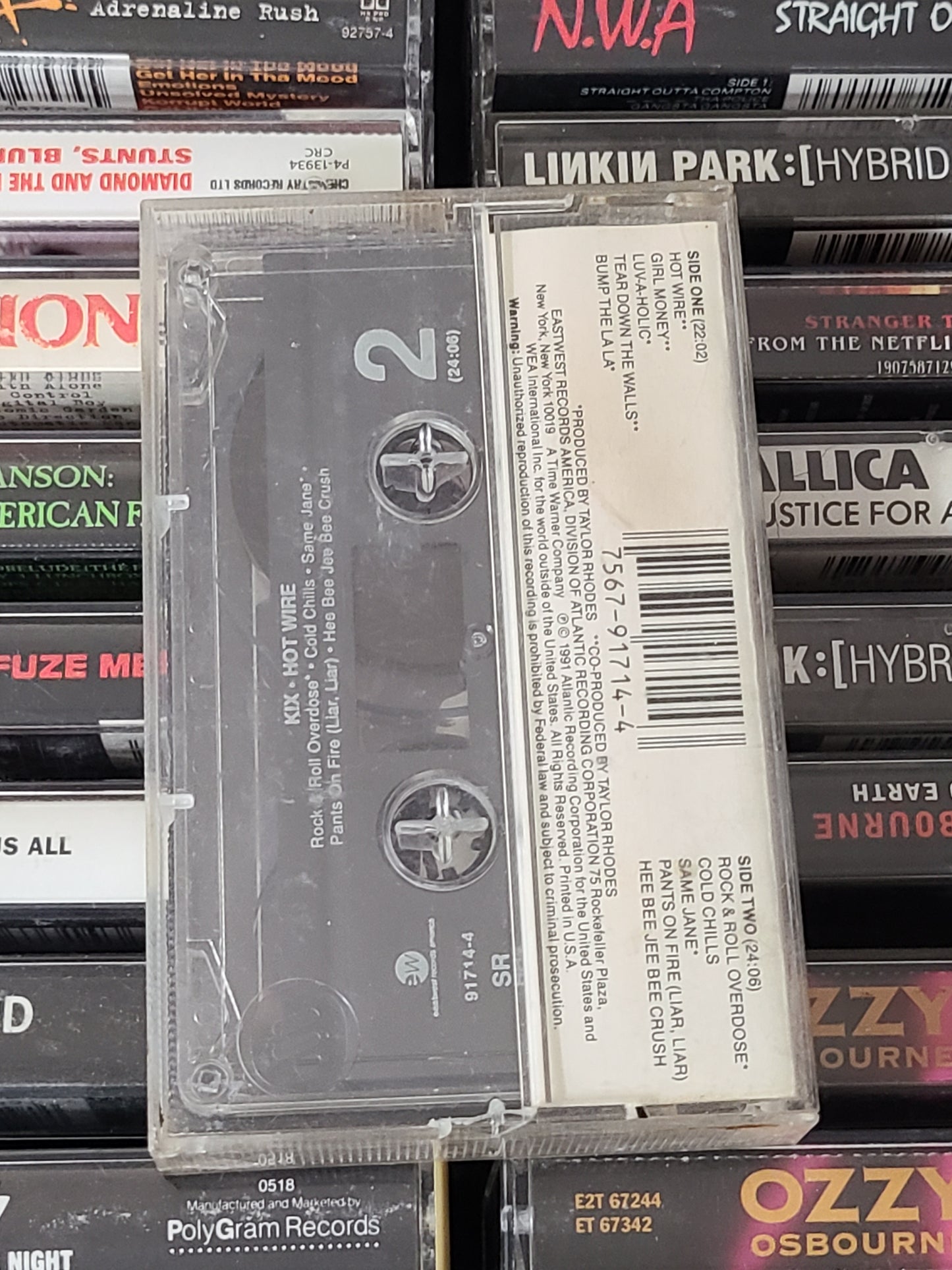 Kix Hot Wire Cassette Tape Metal