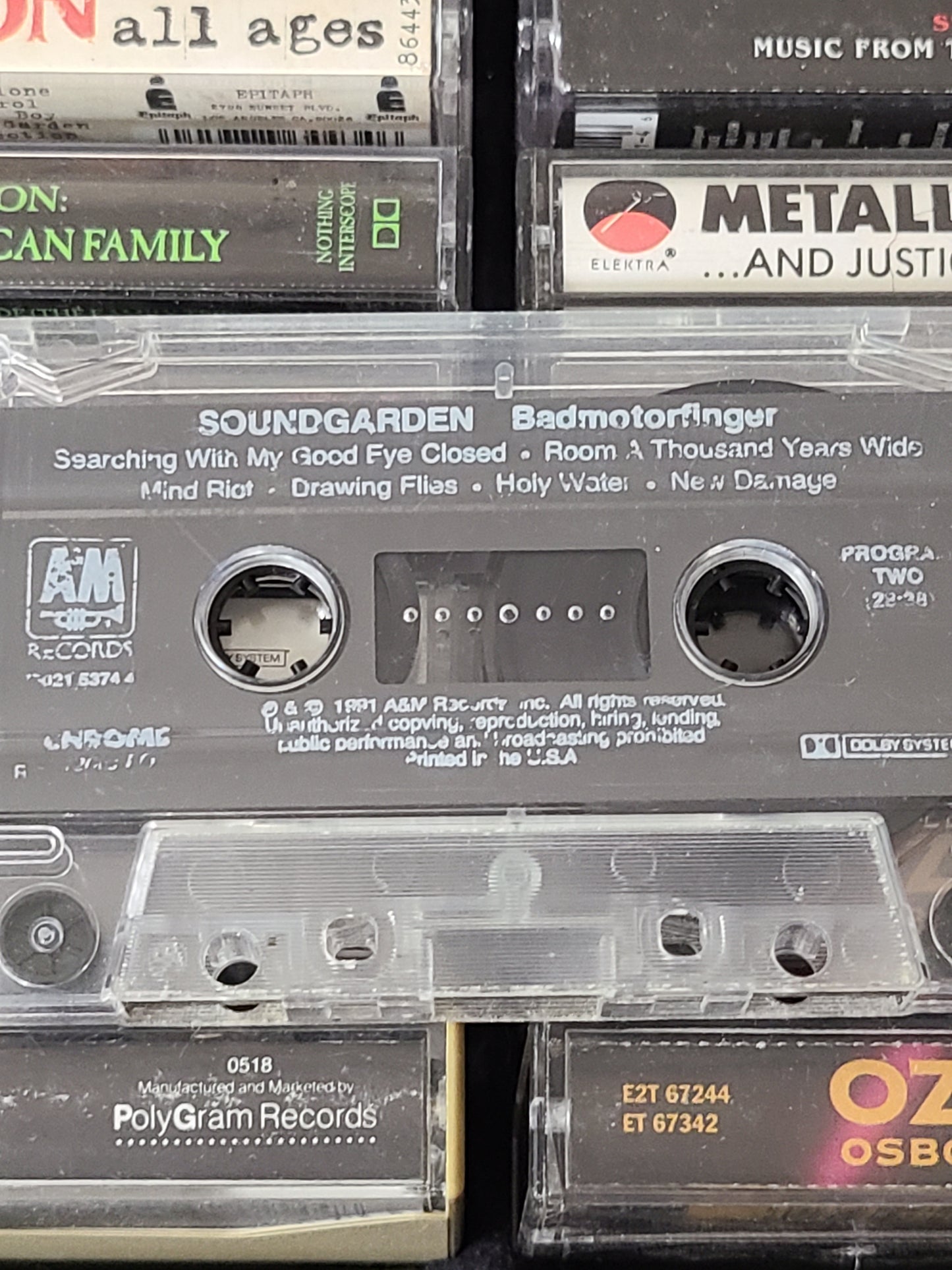 Soundgarden Badmotorfinger Cassette Grunge Rock Chris Cornell