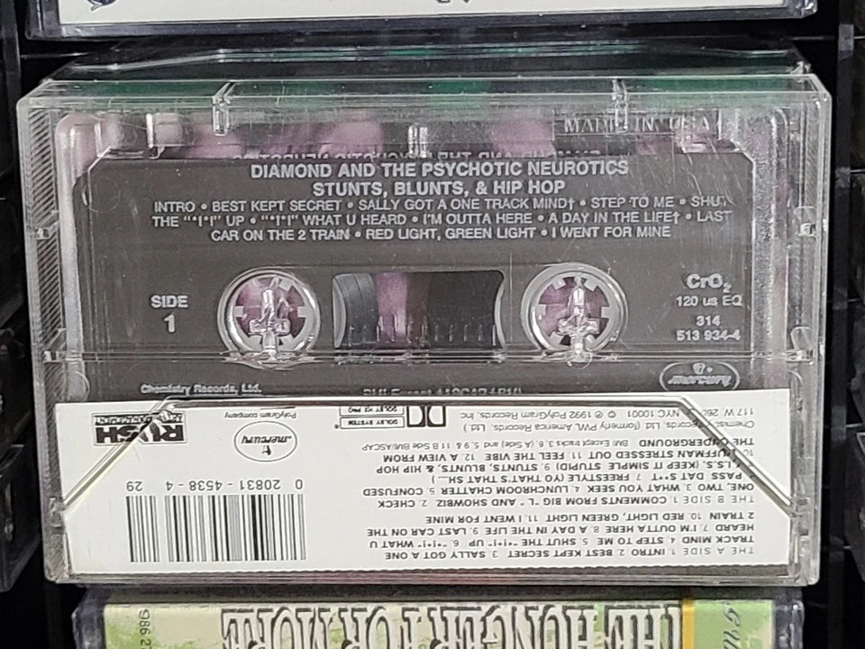 Diamond & Psychotic Neurotics - Stunts Blunts & Hip Hop Cassette Rare HTF OOP