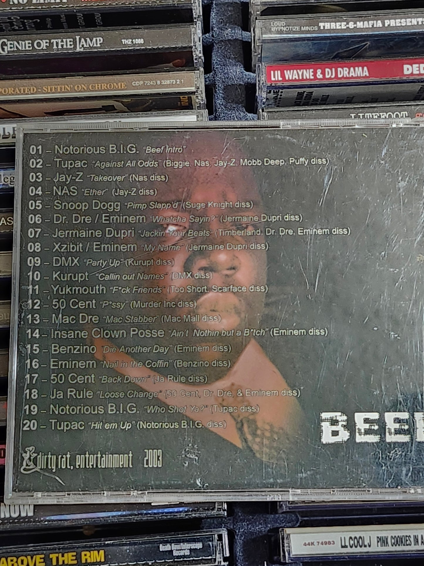 Raps's Greatest Rivalries Beef CD 2pac Biggie Jay-Z Eminem Nas Mac Mall Rare HTF