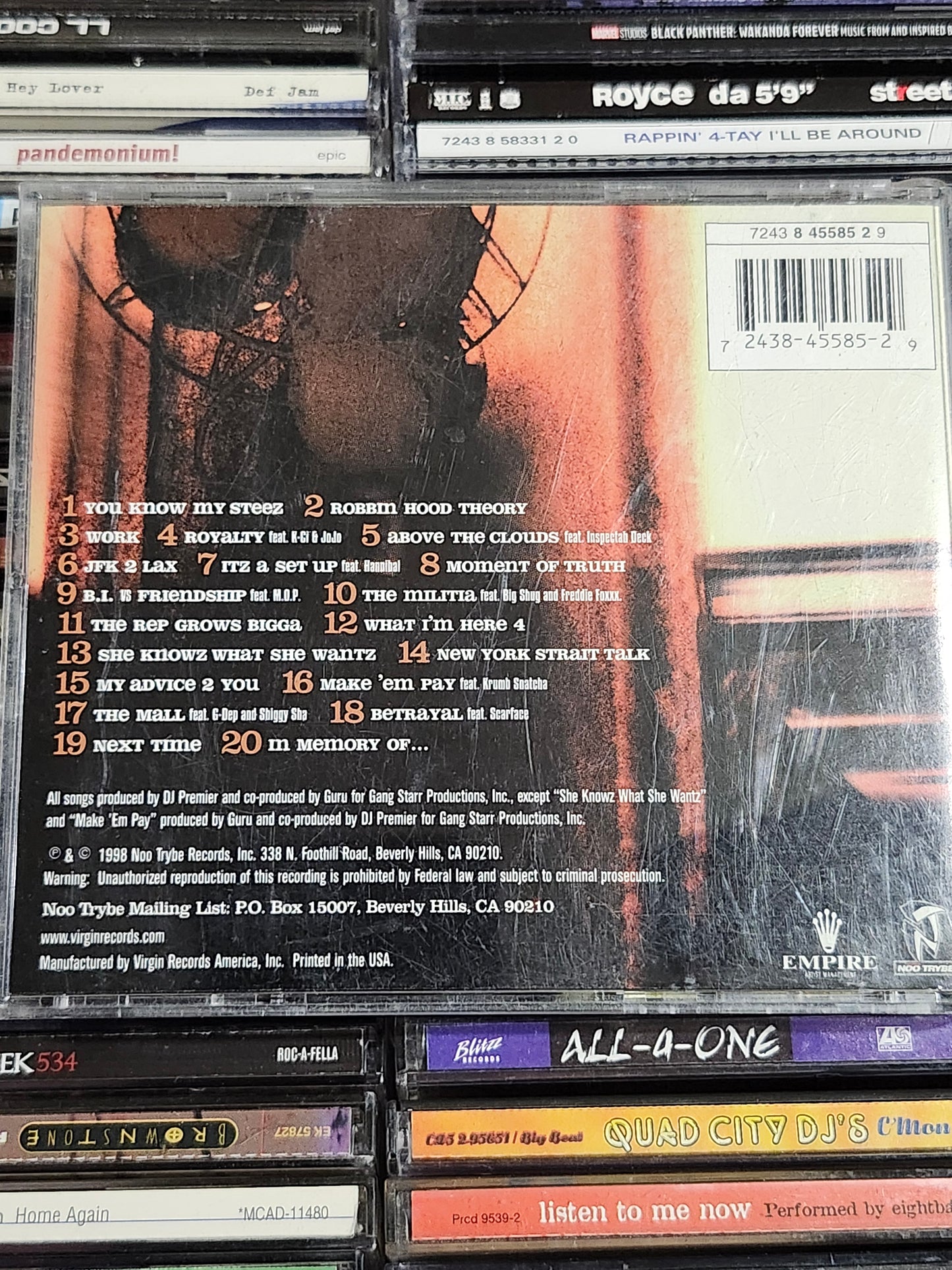 Gang Starr Moment of Truth CD