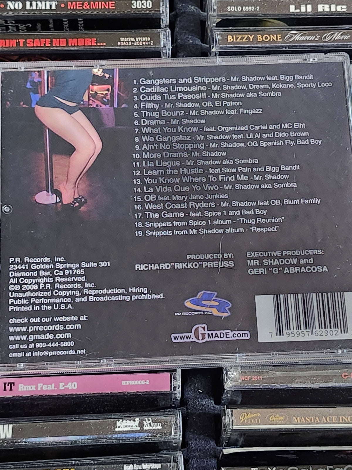 Mr. Shadow - Gangsters & Strippers CD Rare HTF OOP Chicano