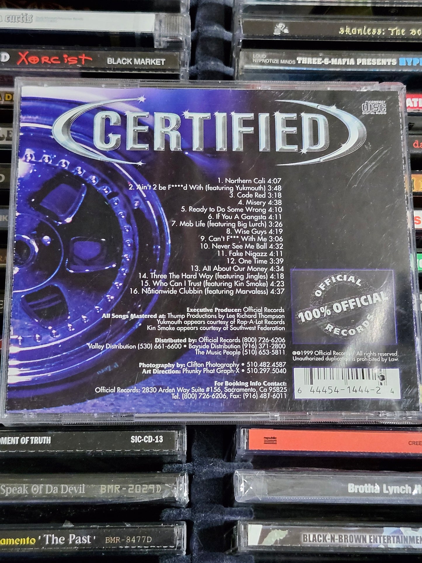 Certified CD Yukmouth Marvaless Norcal Sacramento Rap Rare HTF OOP