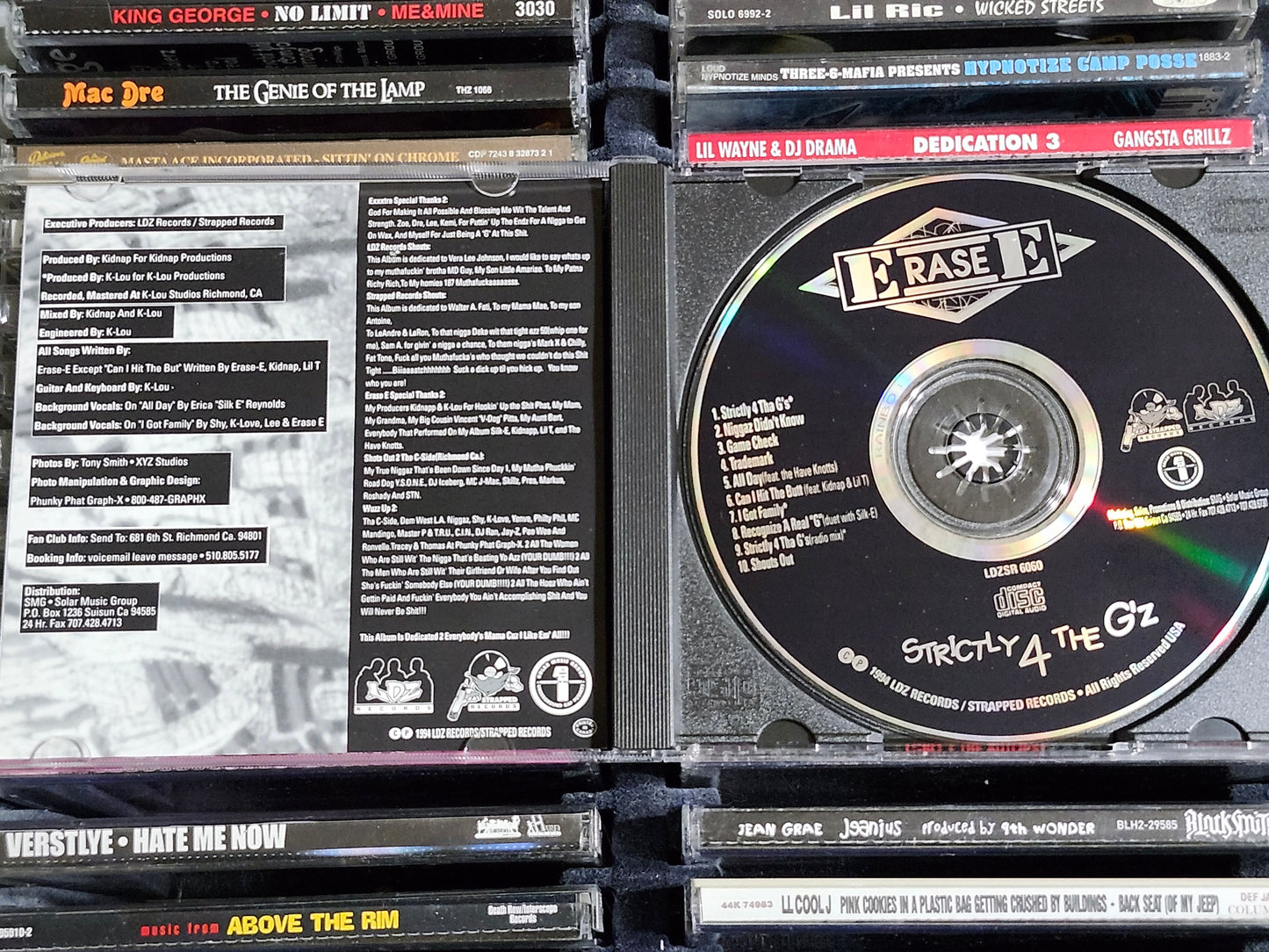 Erase E Strictly 4 the G'z CD Gangsta Rap Rare HTF OOP Richmond Bay Area Silk-E