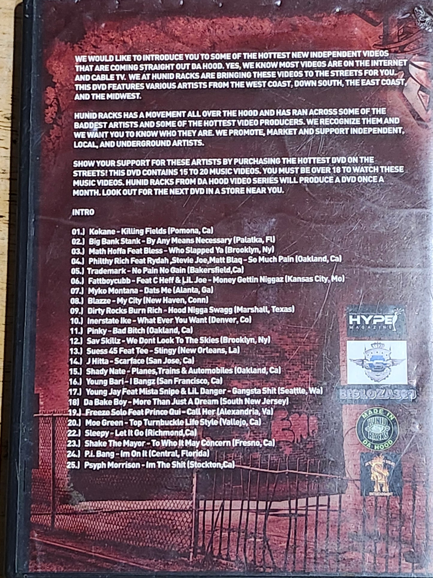 Hunid Racks Staight Outta Da Hood Music   2 DVD Shake Da Mayor Philthy Rich