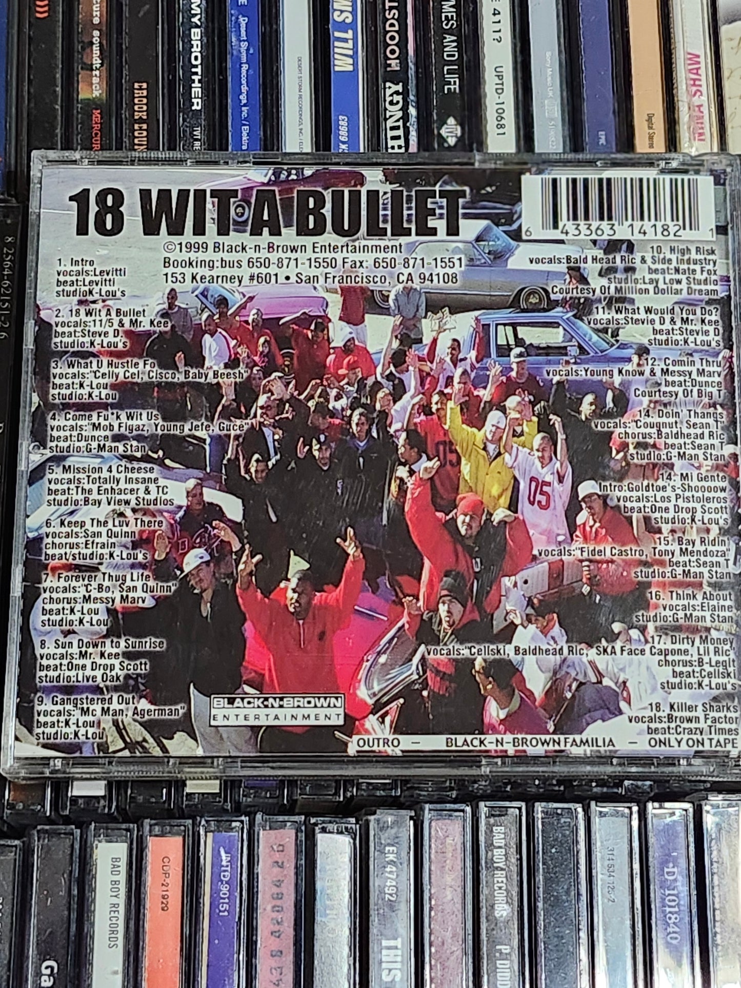 Black-N Brown 18 Wit A Bullet CD Rare C-Bo Cougnut B-Legit Celly Cel San Quinn