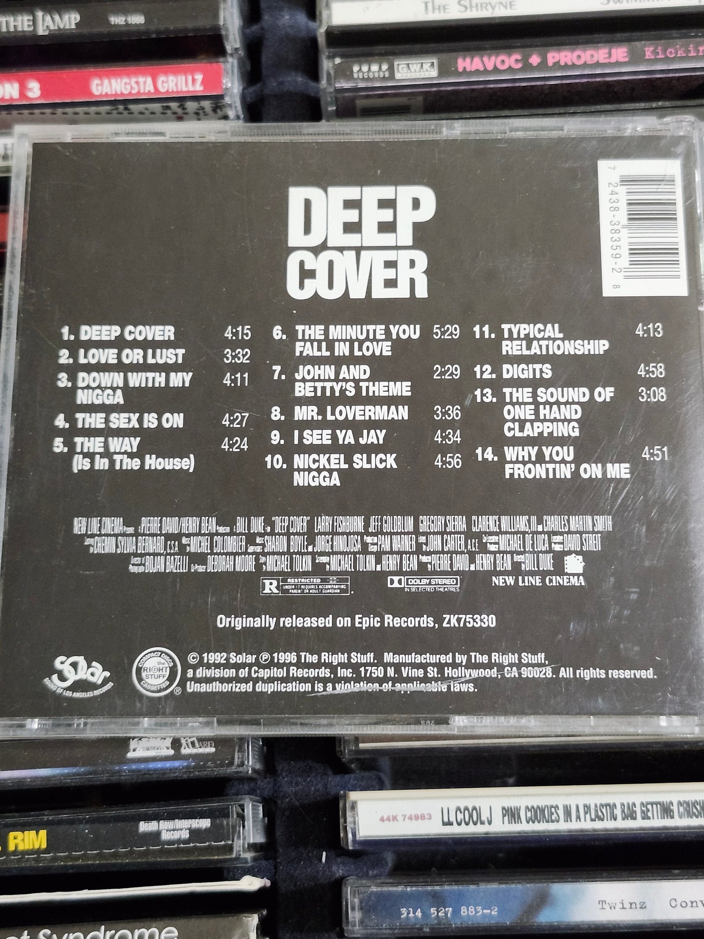 Deep Cover Soundtrack CD Dr Dre Snoop Rare HTF OOP