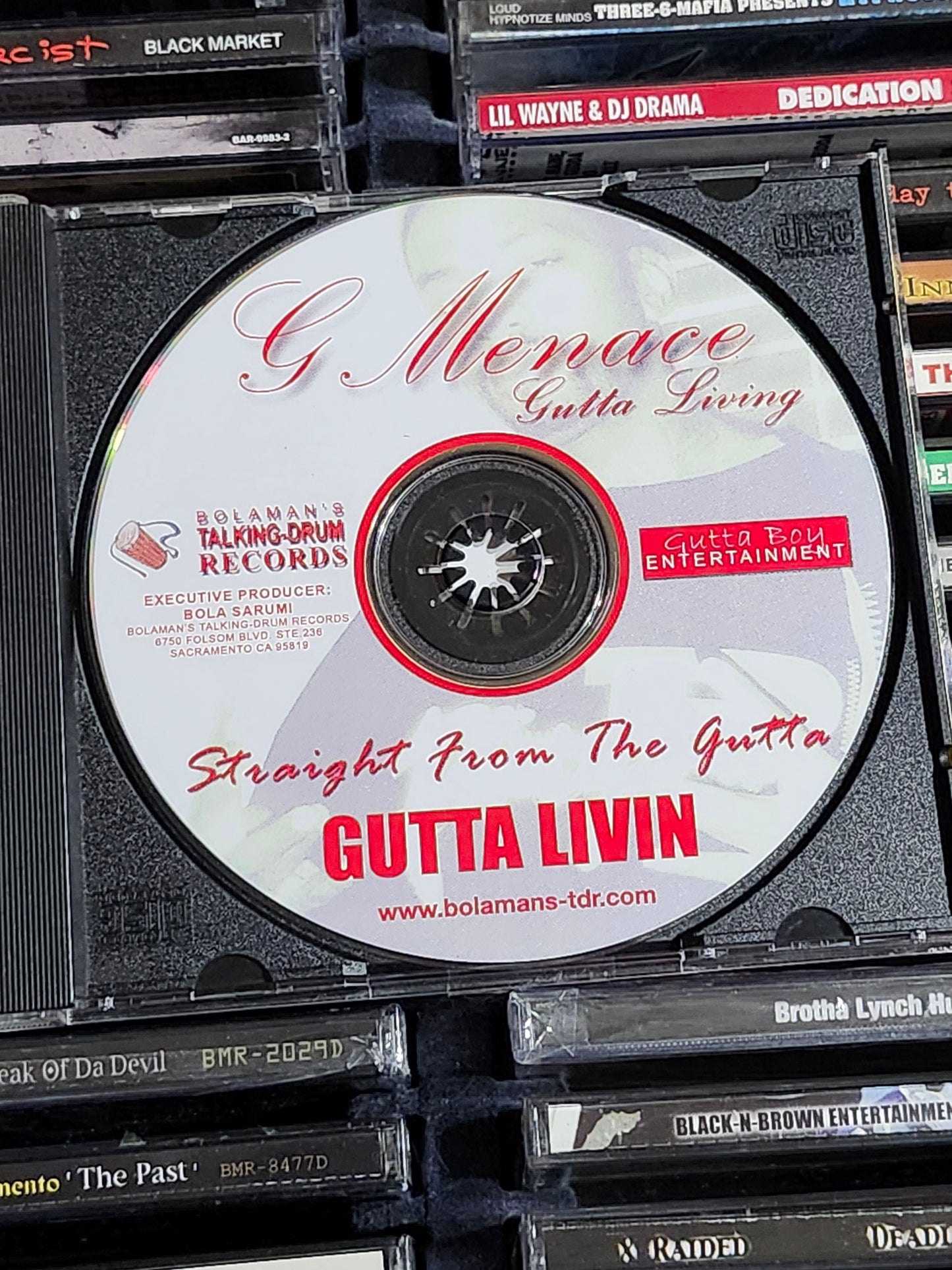 G-Menace ‎– Straight From The Gutta CD Single Cali Rap Norcal Sacramento