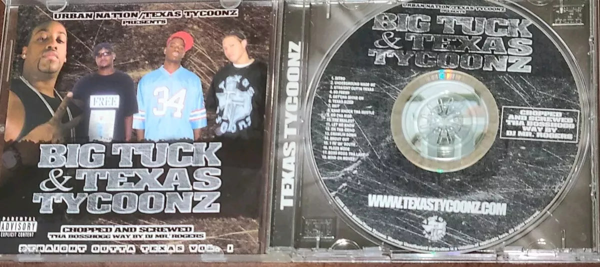 Big Tuck & Texas Tycoonz Chopped & Screwed Straight Outta Texas Vol 1 CD Mixtape