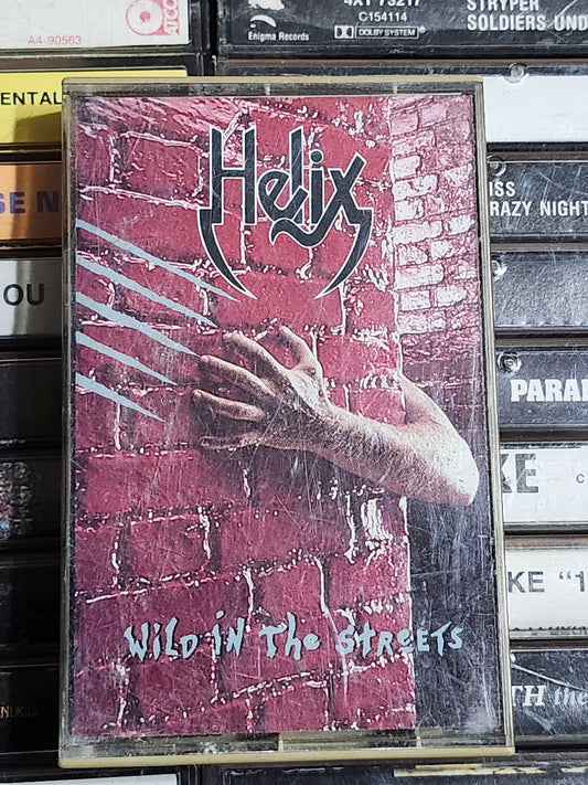 Helix Wild In The Streets Cassette Tape Hair Glam Metal Hard Rock