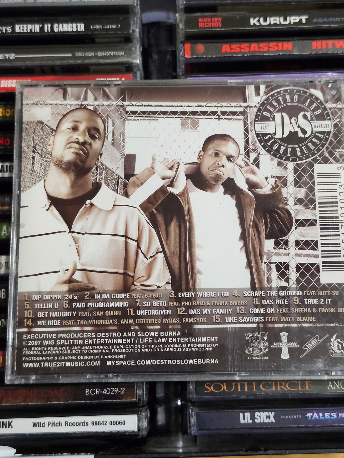Destro & Slowe Burna: Rap Music CD B-Legit San Quinn Bay Area