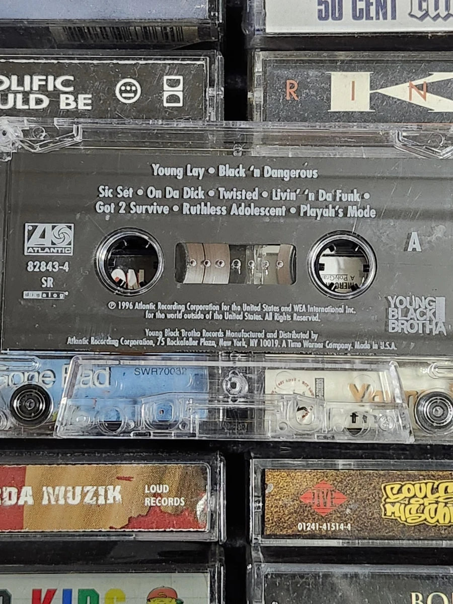 Young Lay - Black 'N Dangerous Cassette 2pac Mac Mall Rare HTF OOP
