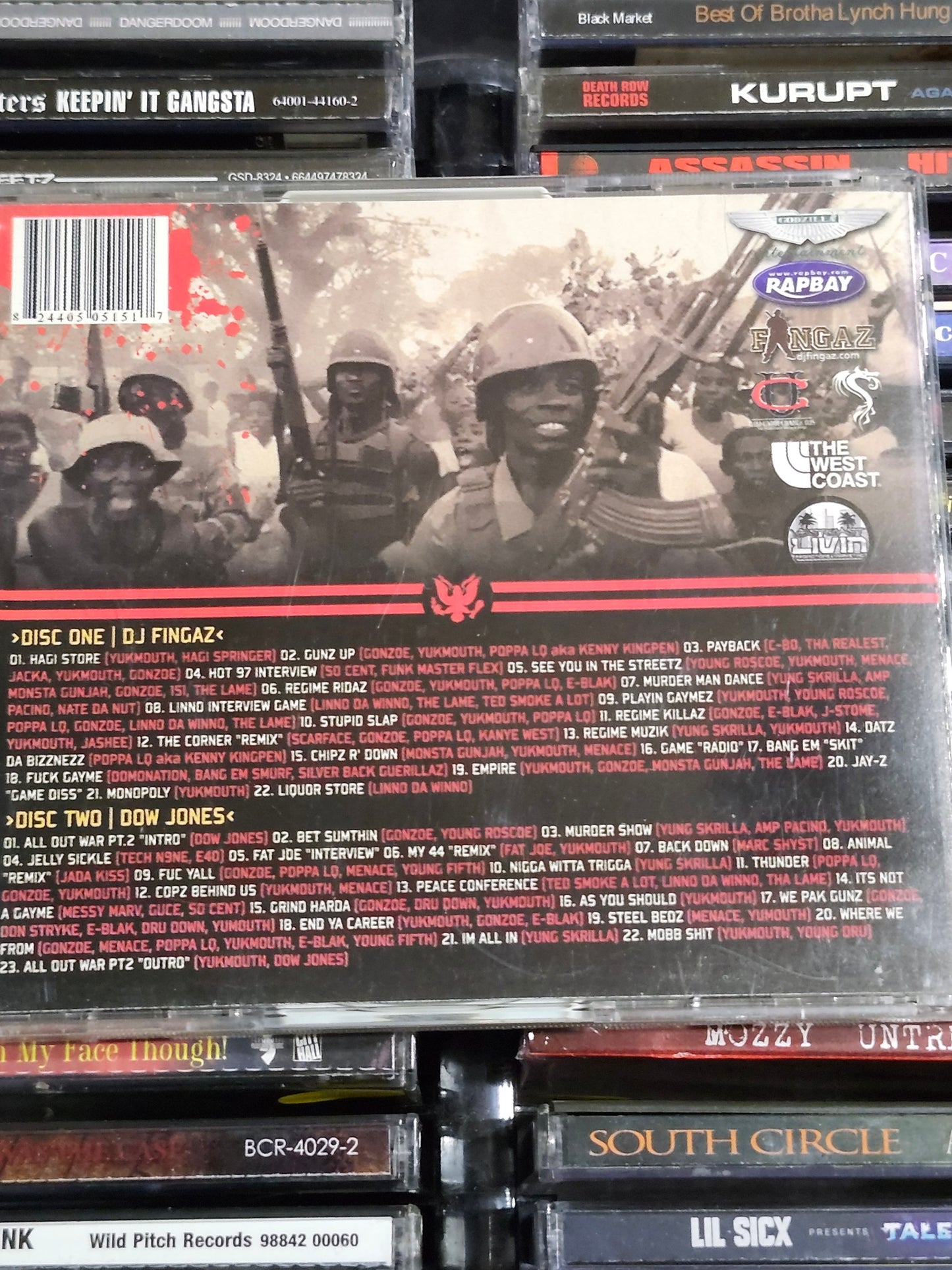 The Regime All Out War Volume 2 CD Tech N9ne Kanye West Yukmouth E-40 Jacka