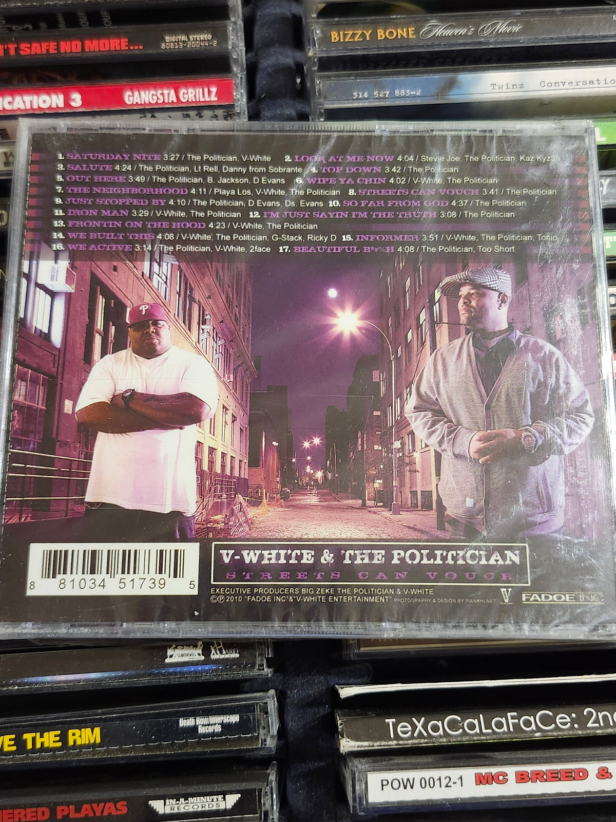 V-White & The Politician - Streets Can Vouch CD Rare HTF OOP Bay Area